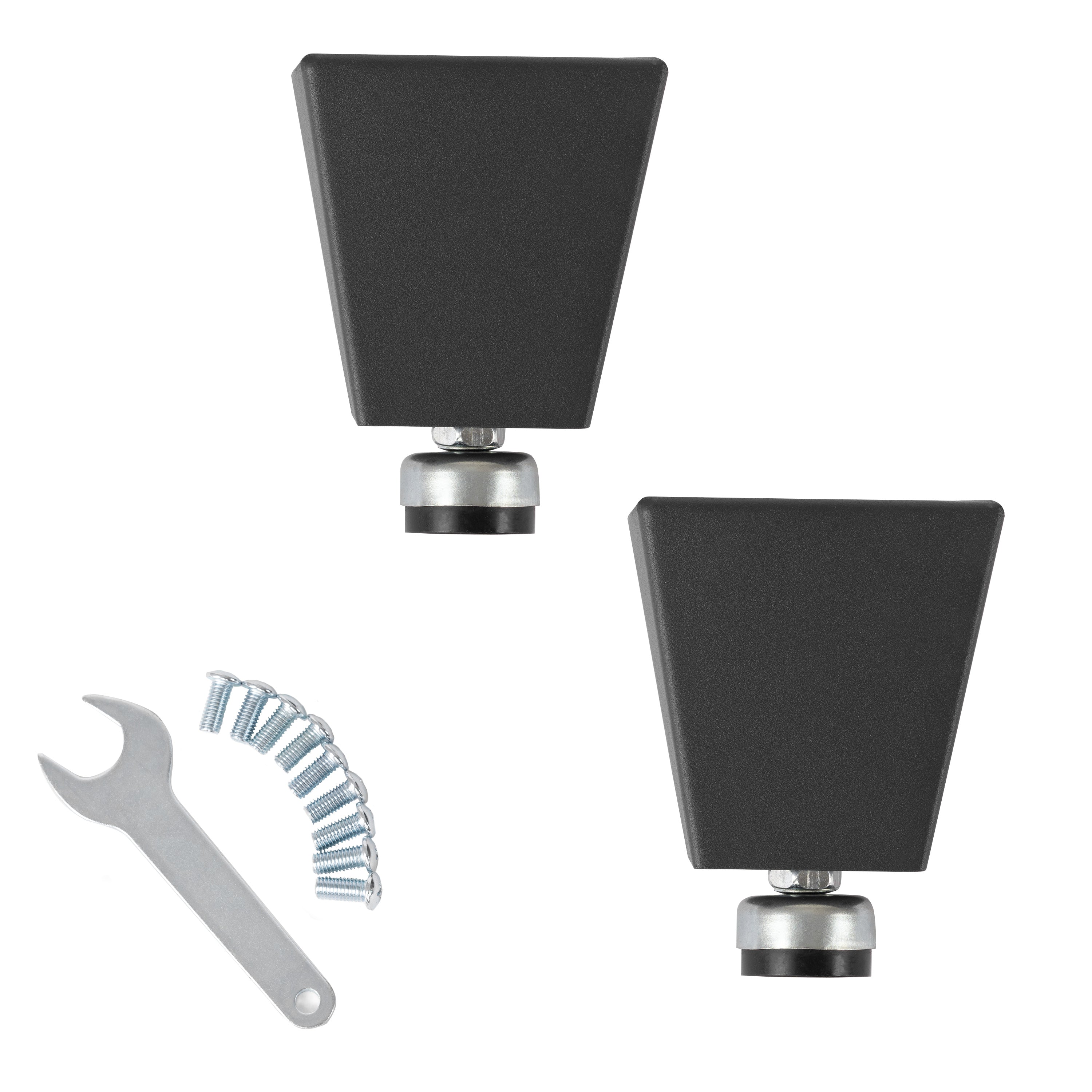 UltraHD® 6H Steel Leveling Feet with Non-Slip Rubber Base - Heavy Duty Adjustable Furniture Legs for Workbenches, Machinery & Industrial Equipment