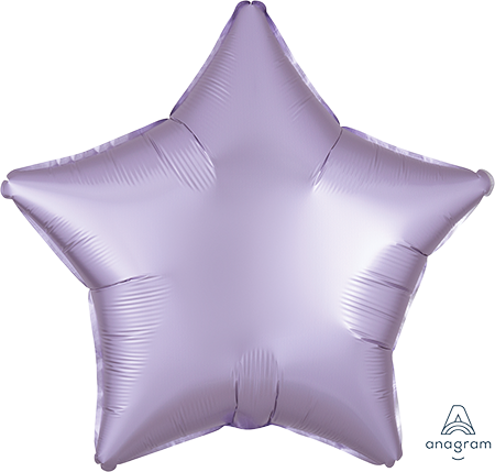 45cm Standard XL Satin Luxe Pastel Lilac Star Balloon - Perfect for Baby Showers, Birthday Parties & Wedding Decorations
