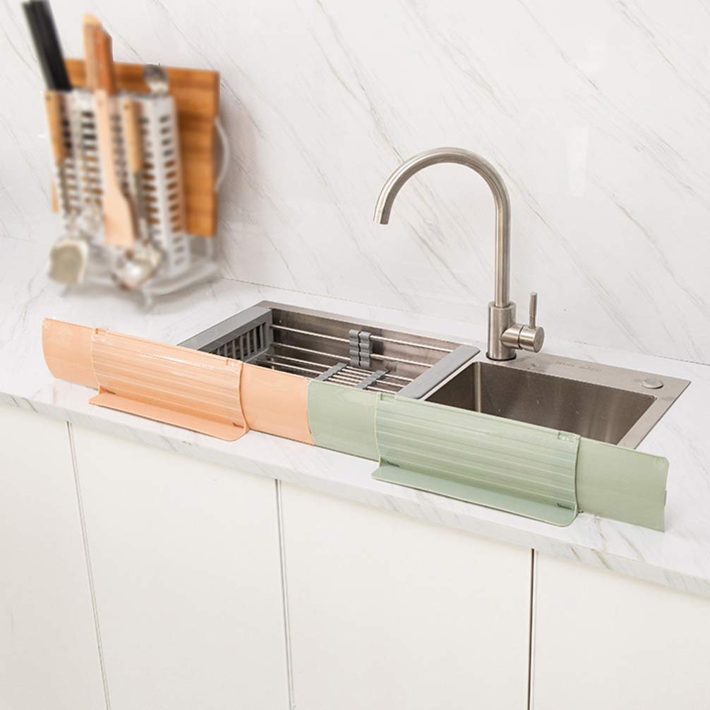 BESTonZON Sink Splash Guard with Strong Suction Cups - Anti-Splash Protector for Kitchen & Bathroom Sinks - Perfect for Washing Dishes, Brushing Teeth & Handwashing