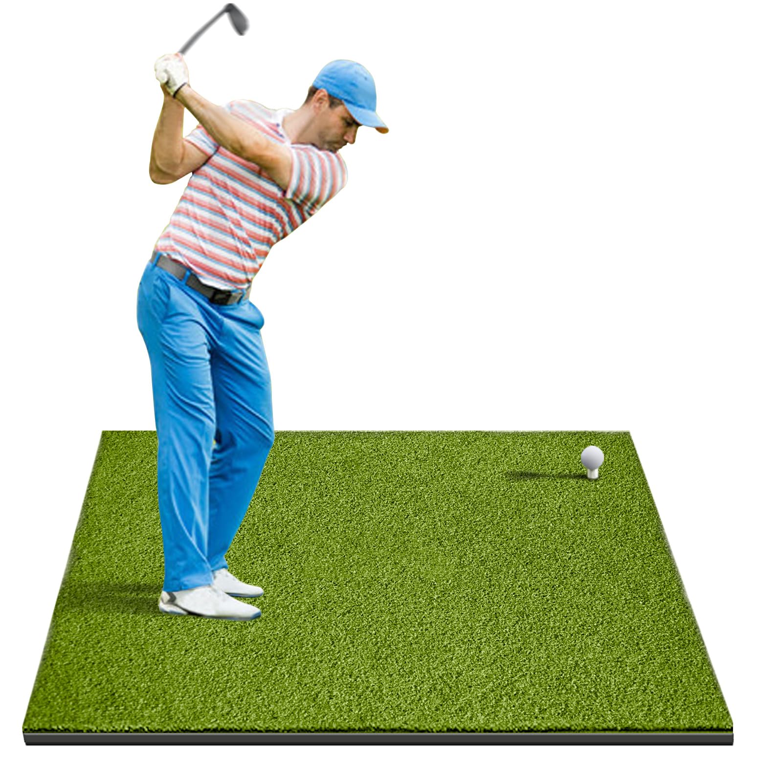 Premium 5x5 ft Golf Practice Mat - Thickened Indoor/Outdoor Golf Training Mat for Home & Lawn - Perfect for Swing Drills, Chipping & Putting Practice - Ideal for Backyard, Garage & Golf Course Training
