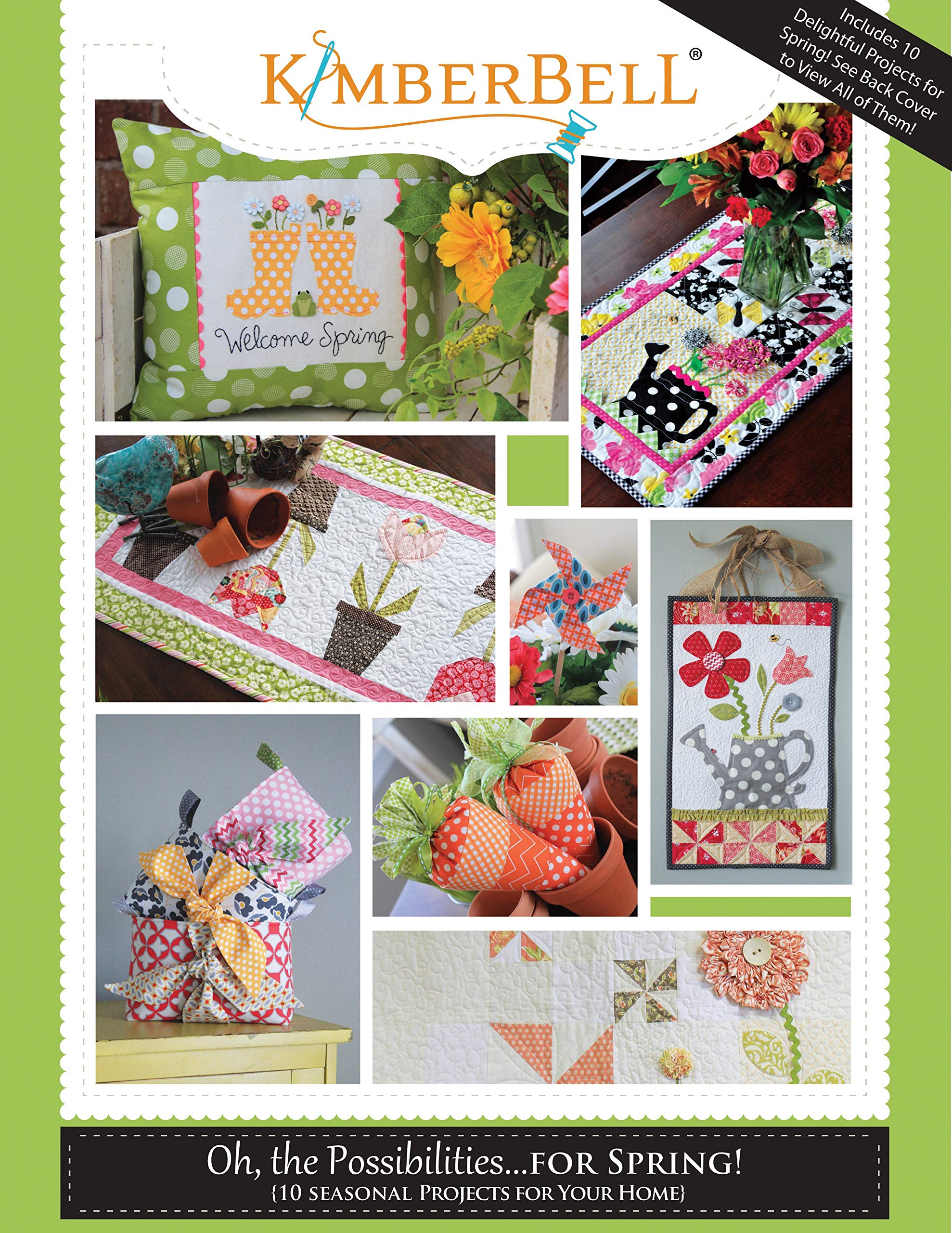 Kimberbell Spring Pattern Book - DIY Embroidery Designs for Quilting & Sewing | Perfect for Spring Home Decor & Craft Projects
