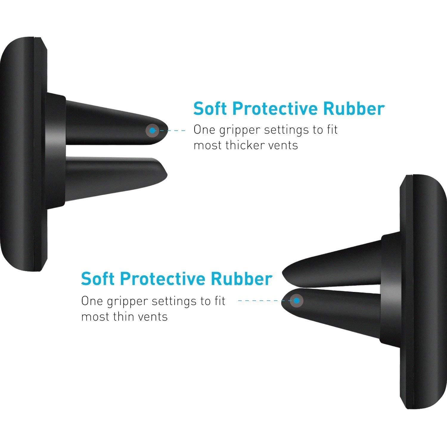2 Pack Universal Air Vent Magnetic Phone Holder for Car - Strong Magnetic Mount for Cell Phones & Mini Tablets with Fast Snap Technology | Secure Hands-Free Driving | Perfect for Commuting, Road Trips & GPS Navigation