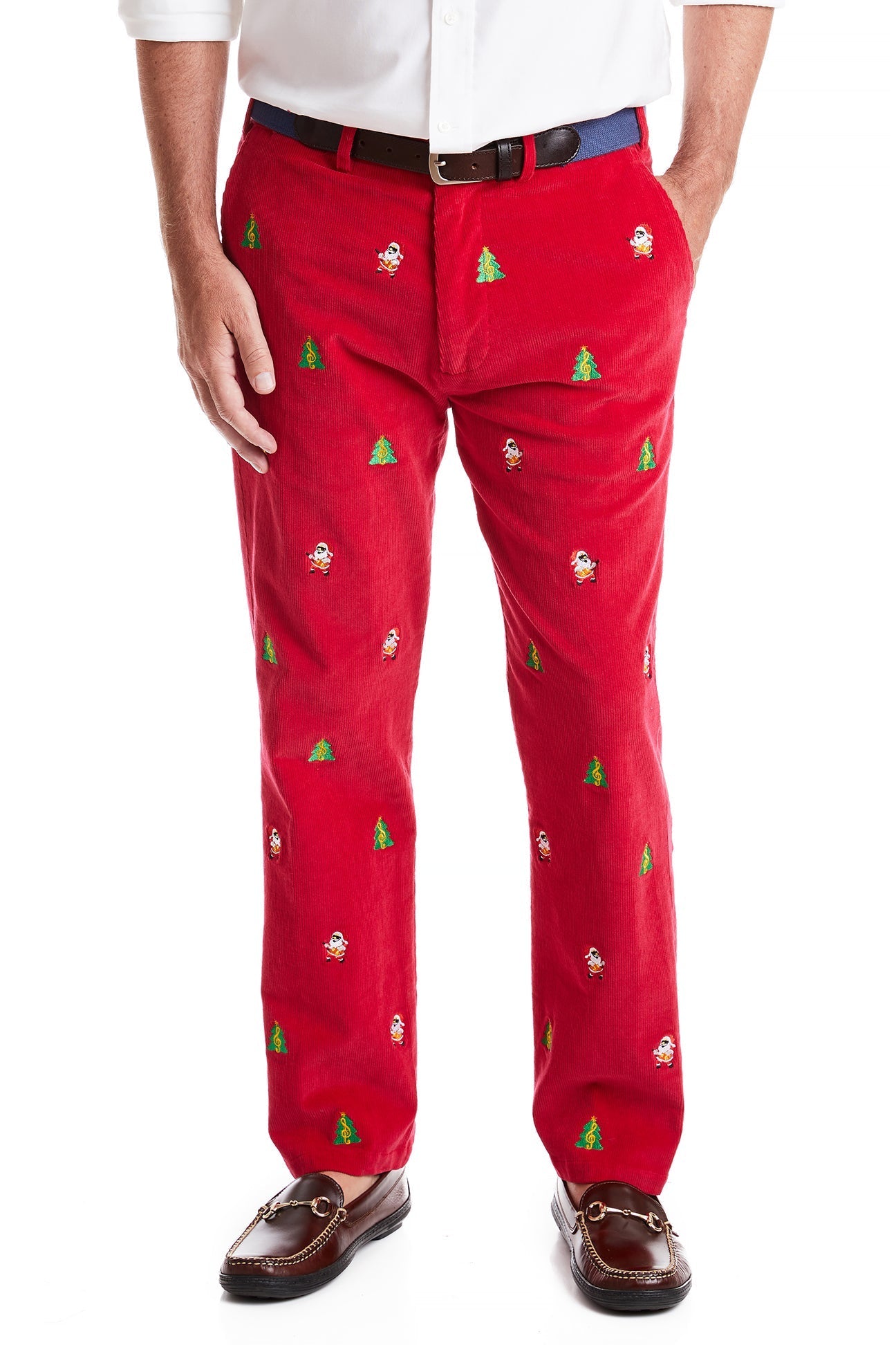 Beachcomber Corduroy Pants for Women - Crimson Red Casual Winter Trousers | Perfect for Christmas Parties, Holiday Gatherings & Festive Outfits