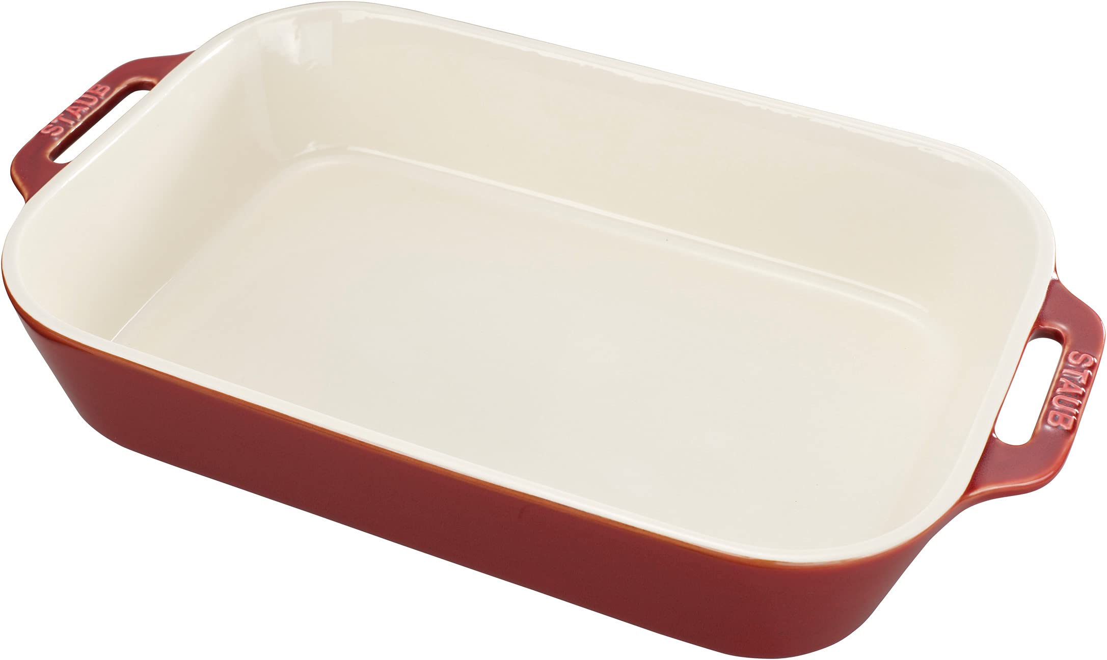 Staub 40511-889 Rectangular Ceramic Gratin Dish - 13.4 x 9.4 Inches (34 x 24 cm) - Oven & Microwave Safe - Copper Color - Perfect for Baking, Roasting & Serving Casseroles, Lasagna & Desserts