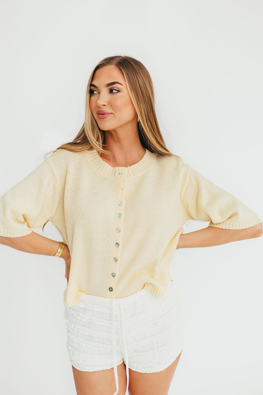 Stacey Cardigan Women's Knit Sweater - Soft Yellow Cardigan for Women | Perfect for Fall & Winter Outfits, Office Wear & Casual Style