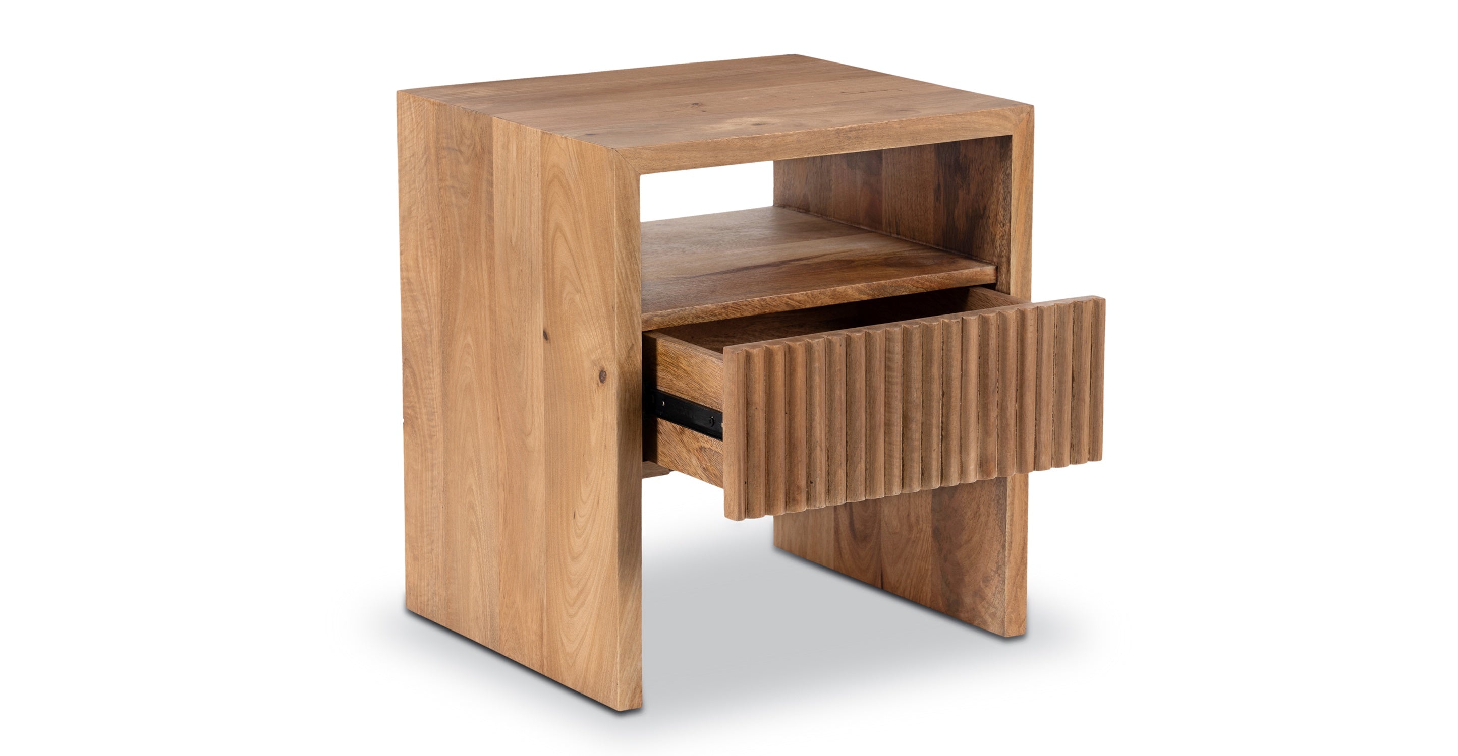 Modern Leeds Nightstand with Drawer - Stylish Bedside Table for Bedroom, Living Room, or Office - Perfect for Storage and Decor