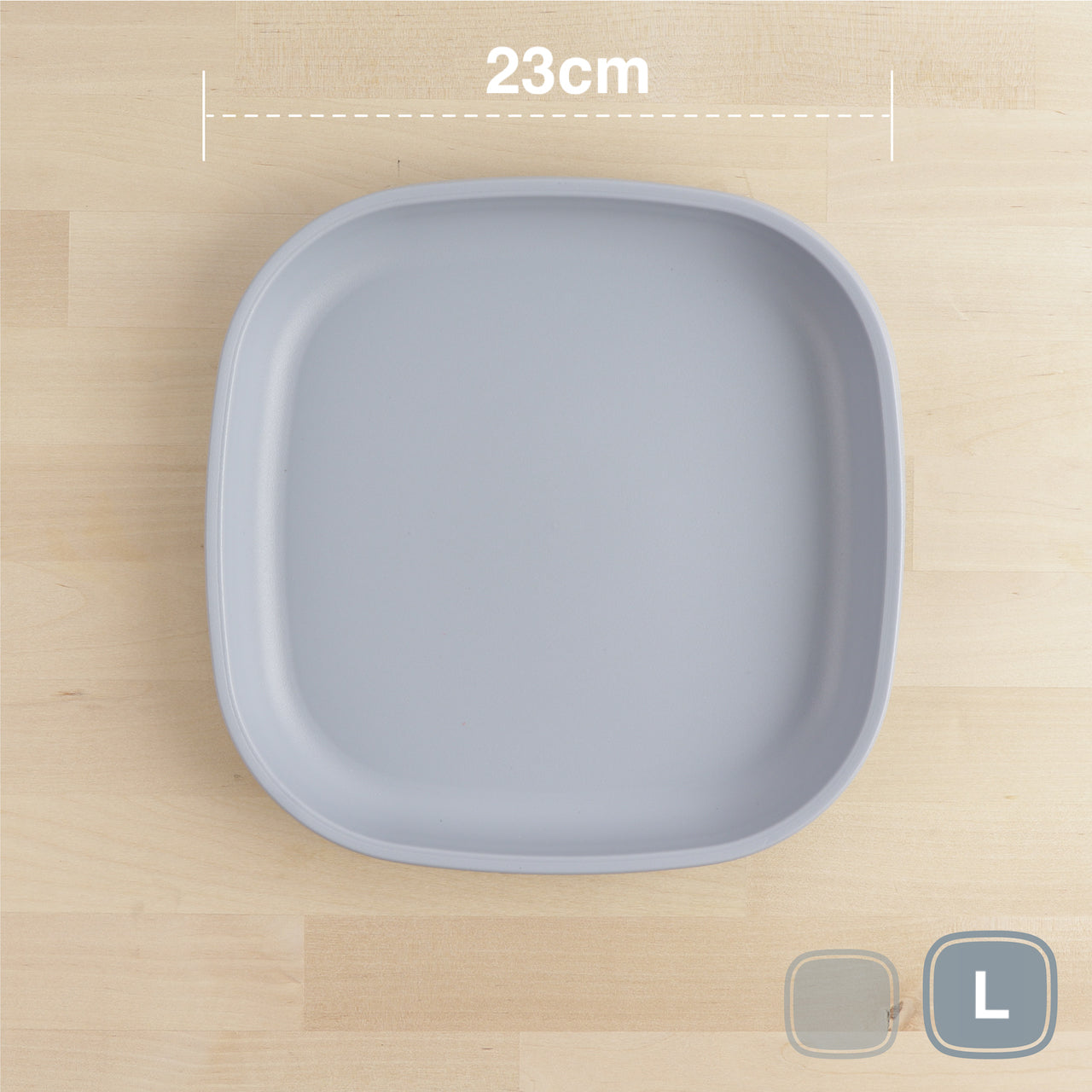 RePlay Recycled Plastic Flat Plate - Large, Durable & Eco-Friendly Dinnerware for Everyday Meals, Picnics, and Outdoor Dining