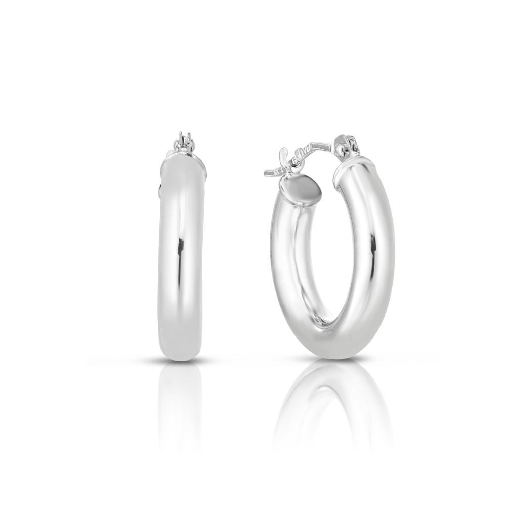 10K Gold 3x15mm Hoop Earrings for Women - Classic Small Gold Hoops - Everyday Elegant Jewelry for Work, Date Night & Special Occasions