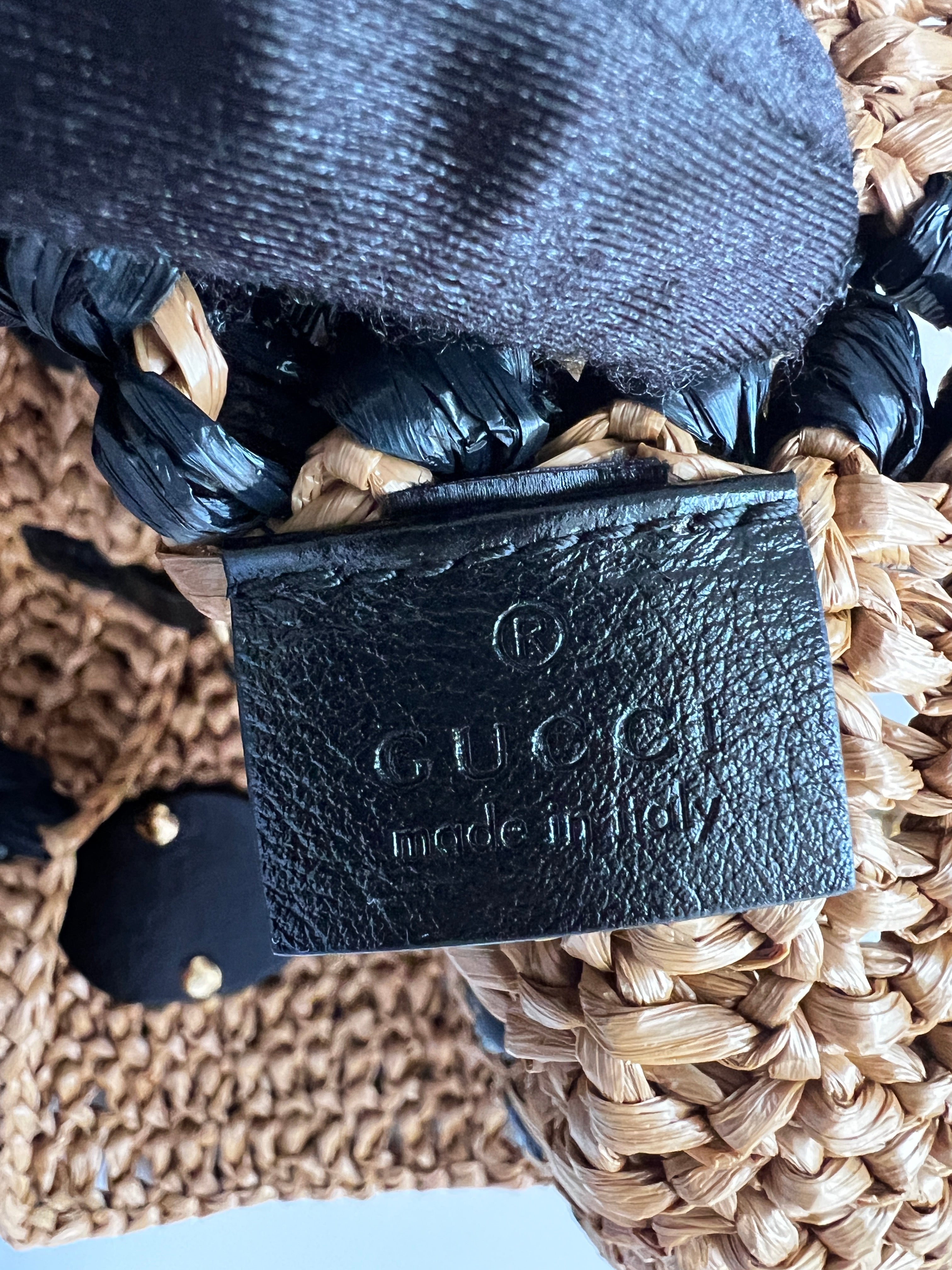 Gucci GG Mormont Medium Raffia Woven Tote Bag - Stylish Summer Beach & Shopping Accessory for Women