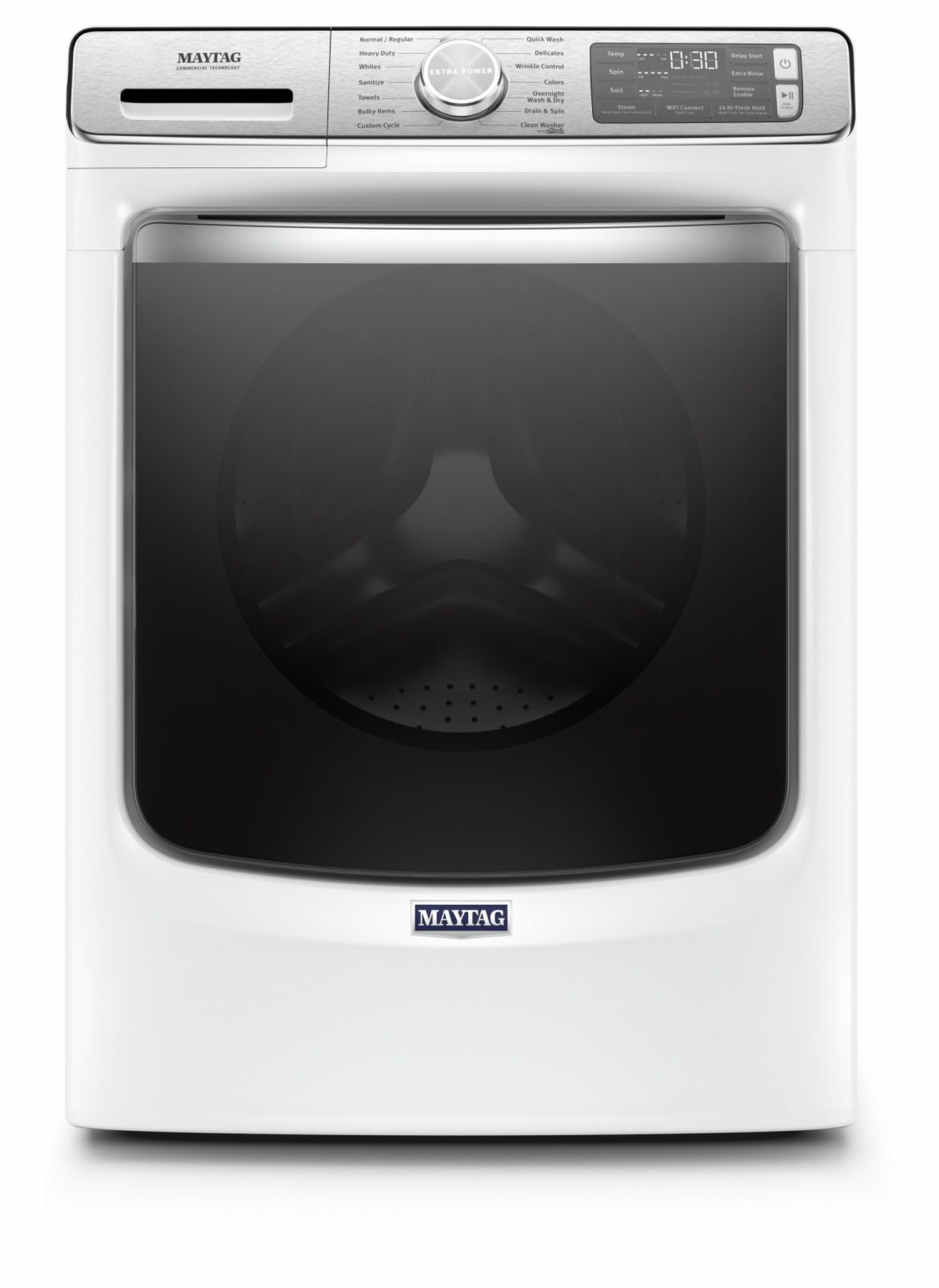 Maytag MHW8630HW 5.8 Cu. Ft. White Front Load Washing Machine - Energy Efficient, Large Capacity for Family Laundry, Perfect for Homes & Apartments