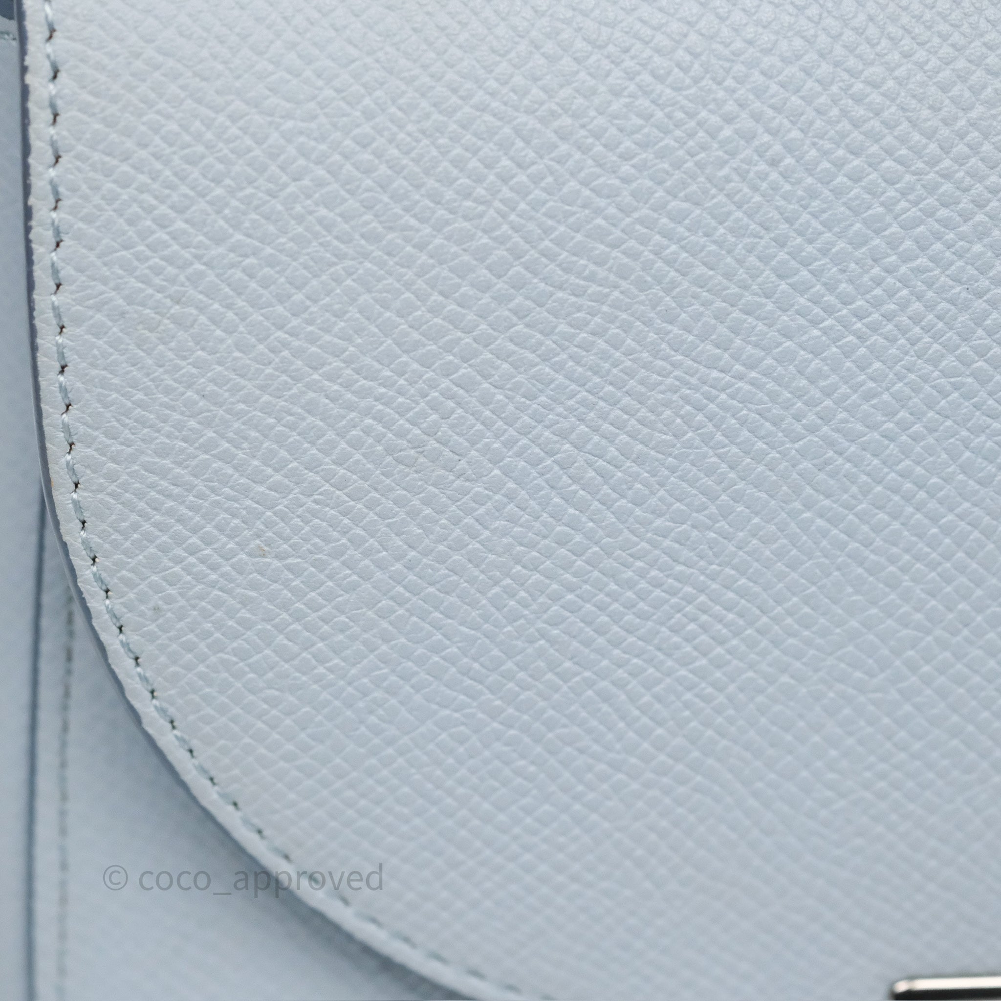 Celine Small Trotteur Bag in Light Blue Grained Calfskin Leather - Elegant Crossbody Purse for Women, Perfect for Work, Travel & Everyday Use