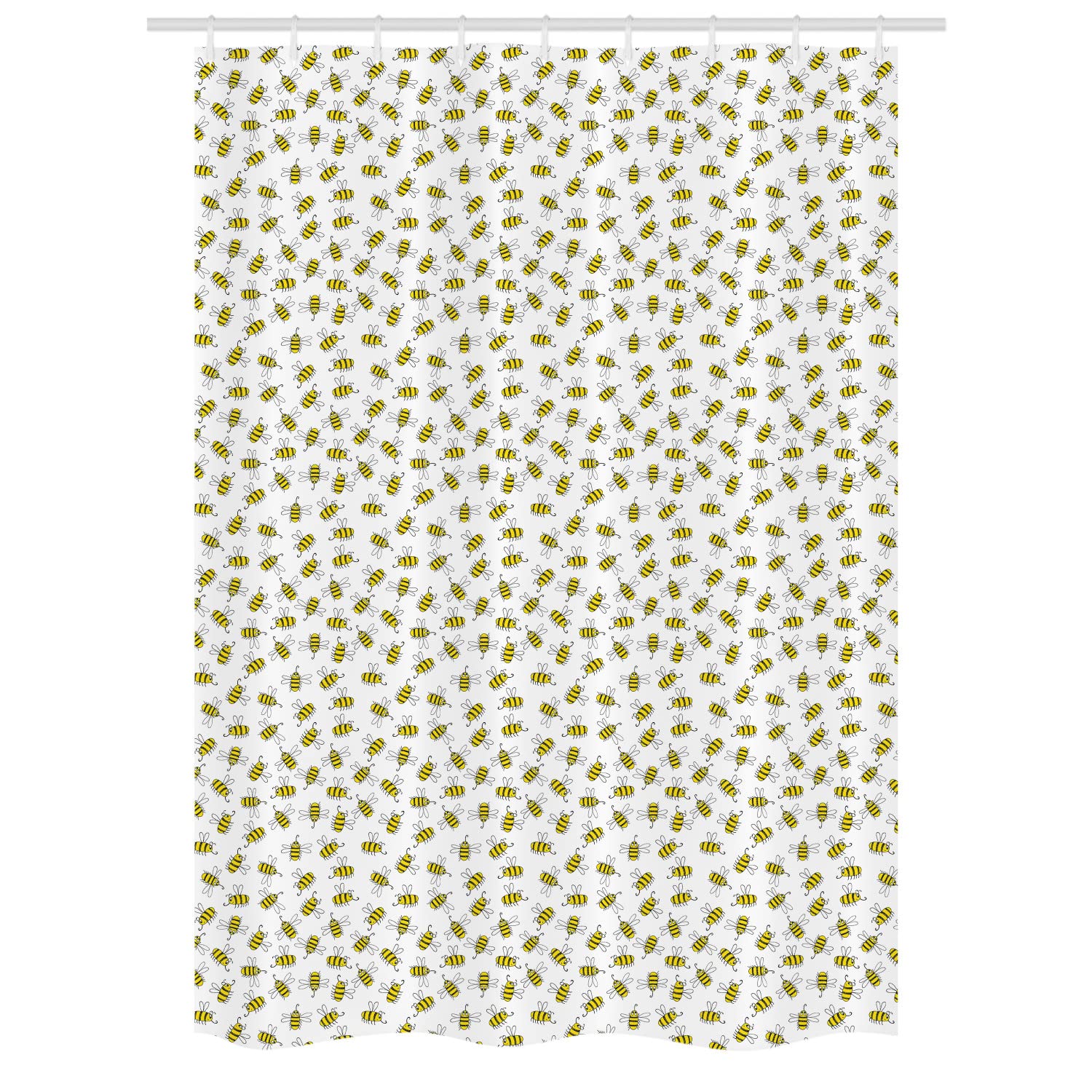 Ambesonne Bee Shower Curtain Set with Hooks - 54