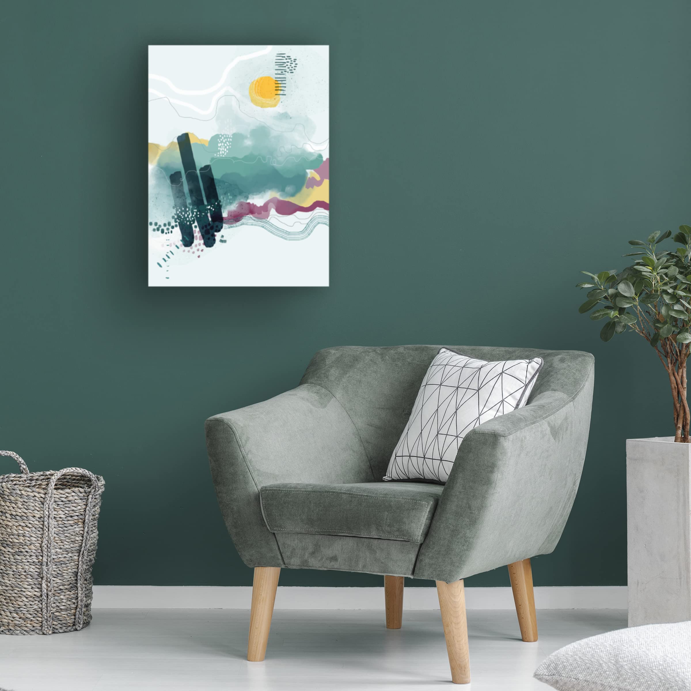Trademark Fine Art 'Seafoam' Canvas Wall Art by Ishita Banerjee - Coastal Home Decor for Living Room, Bedroom & Office