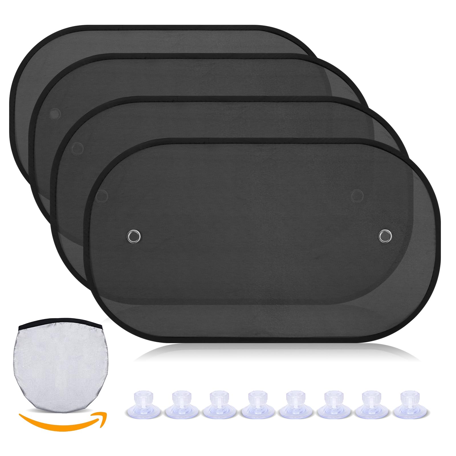 ZATOOTO 4-Pack Car Window Shades for Baby & Pets - UV Protection Sun Blocker with Strong Suction Cups | Heat & Glare Shield for Road Trips, Daily Commutes, and Summer Travel