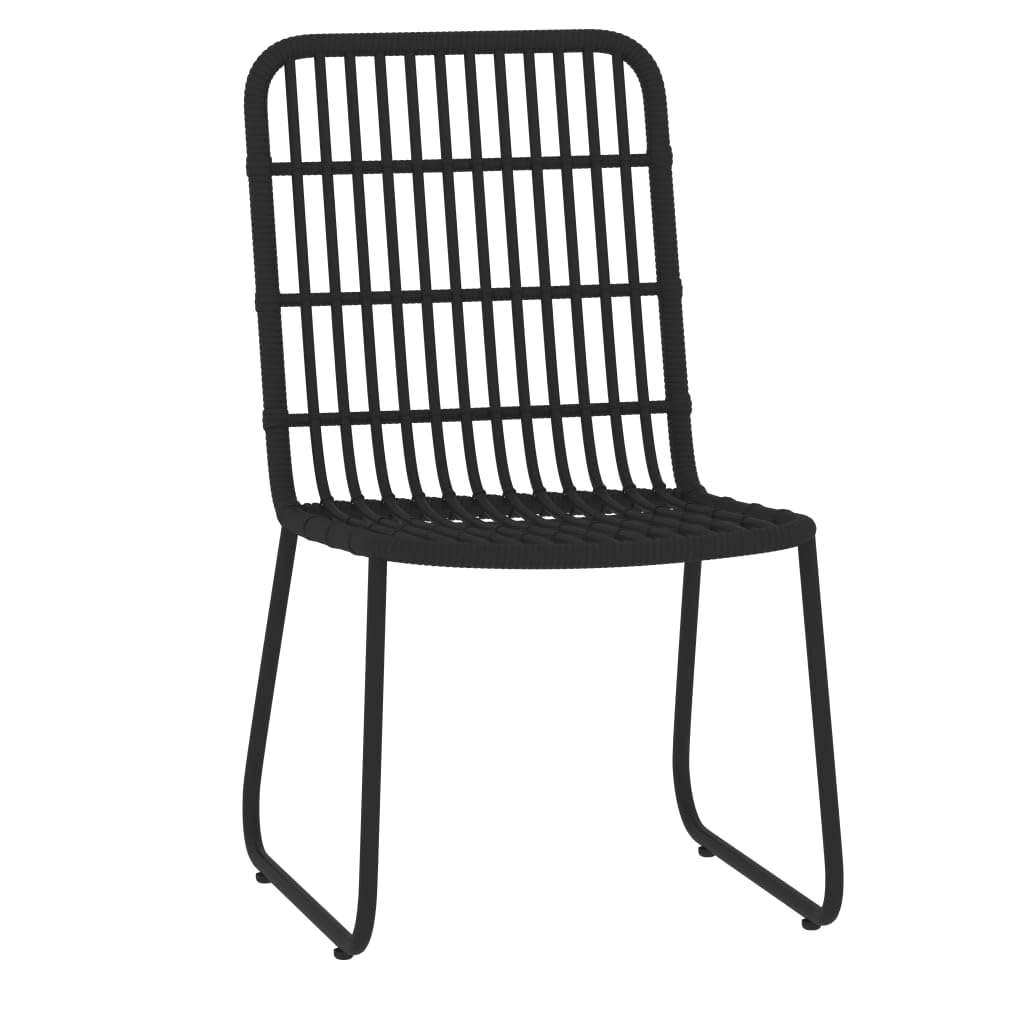 vidaXL 3-Piece Patio Dining Set - Outdoor Garden Table and Chairs for Lawn, Yard, Terrace & Balcony - Black Seating Furniture | Perfect for Backyard BBQs, Poolside Dining & Outdoor Entertaining