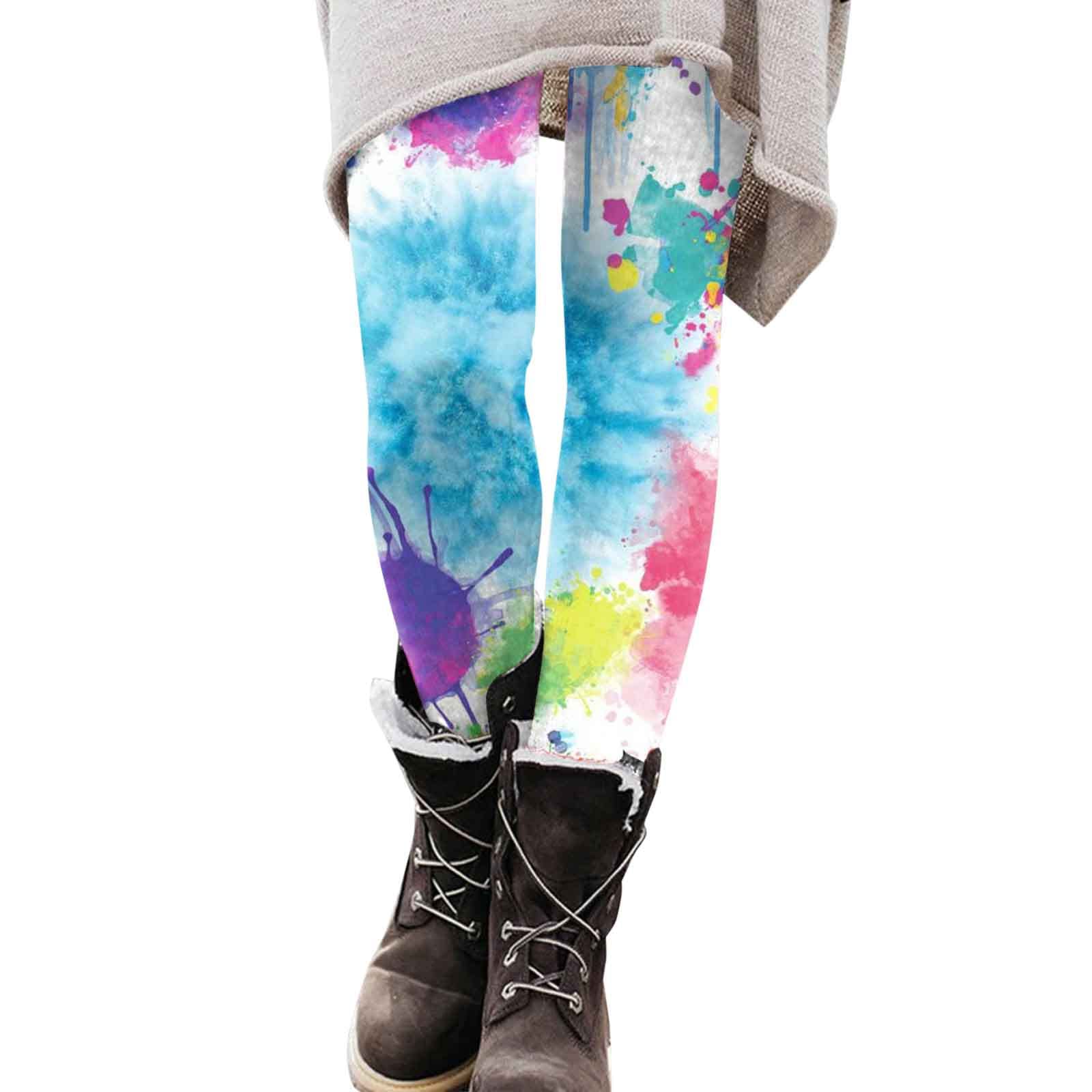 Women's High Waist Printed Leggings - Tummy Control Yoga Pants for Workout, Running & Casual Wear - Flared Bootcut Design for Comfort & Style