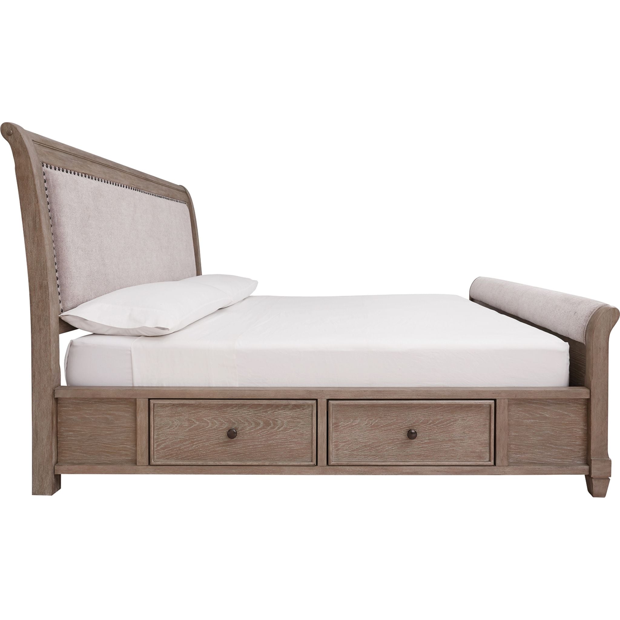 Challene EXCLUSIVE 3 Piece King Size Storage Bed with Underbed Drawers - Perfect for Master Bedroom Organization & Small Space Saving