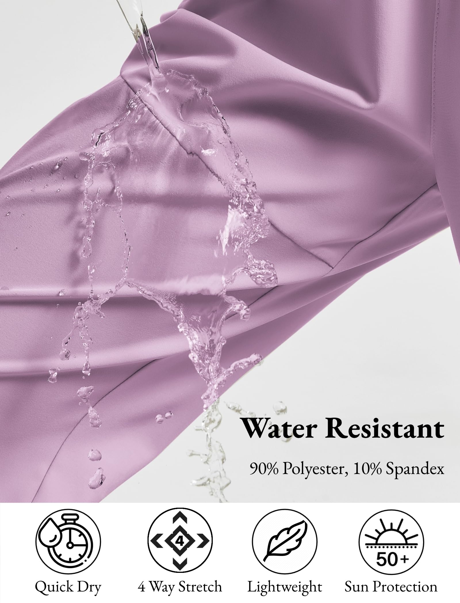 **EXARUS Girls Water Resistant Joggers - Quick Dry Hiking Pants for Kids, High Waisted Athletic Pants with Zip Pockets, Lightweight & Comfortable for Outdoor Activities (Ages 6-14Y) - Perfect for Hiking, Running & School Sports**