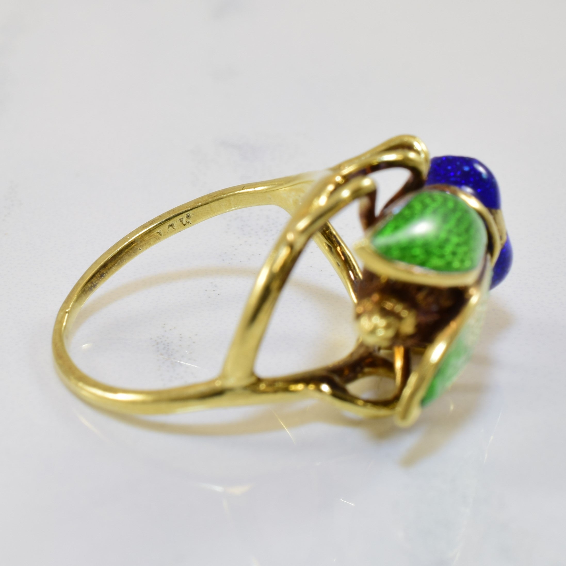 Enamel Fly Ring - Size 4.5 - Elegant Insect Jewelry for Women - Perfect for Parties, Weddings & Everyday Fashion Accessories