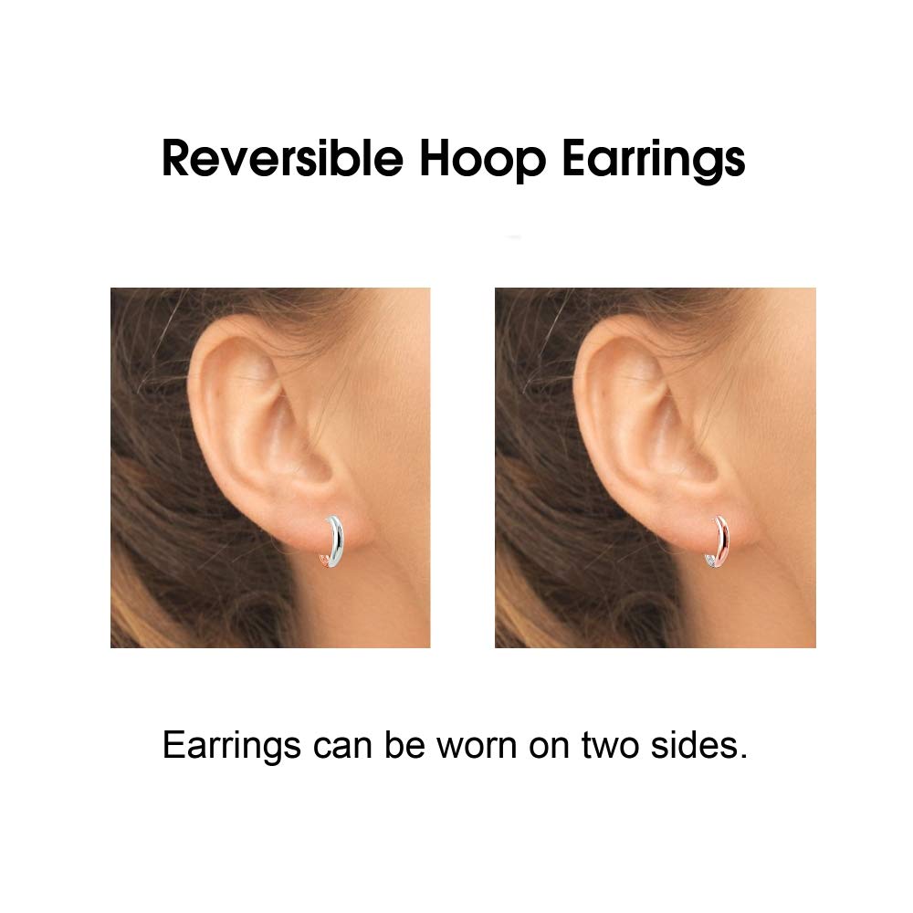 Sterling Silver 16mm Oval Small Hinged Huggie Hoop Earrings for Women - Dainty Minimalist Everyday Jewelry - Perfect for Work, Date Night & Gifts