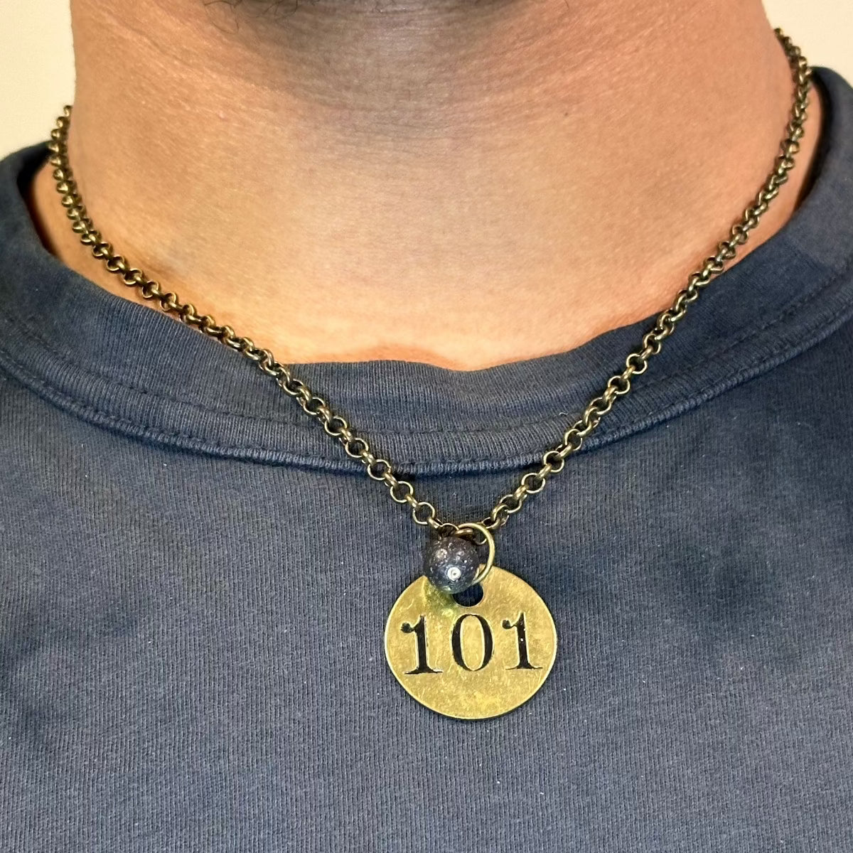 Miners Tag Necklace - Vintage Industrial Style Personalized Dog Tag Pendant for Men & Women - Perfect for Outdoor Adventures, Workwear, and Everyday Fashion