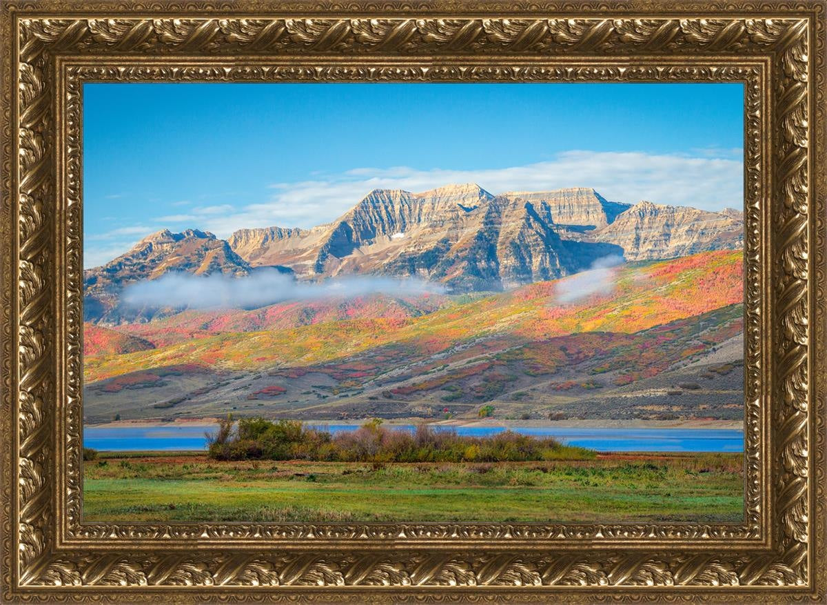 Autumn Splendor Over Timpanogos - Stunning Fall Landscape Photography Print for Home & Office Wall Decor | Perfect for Living Rooms, Bedrooms & Gifts