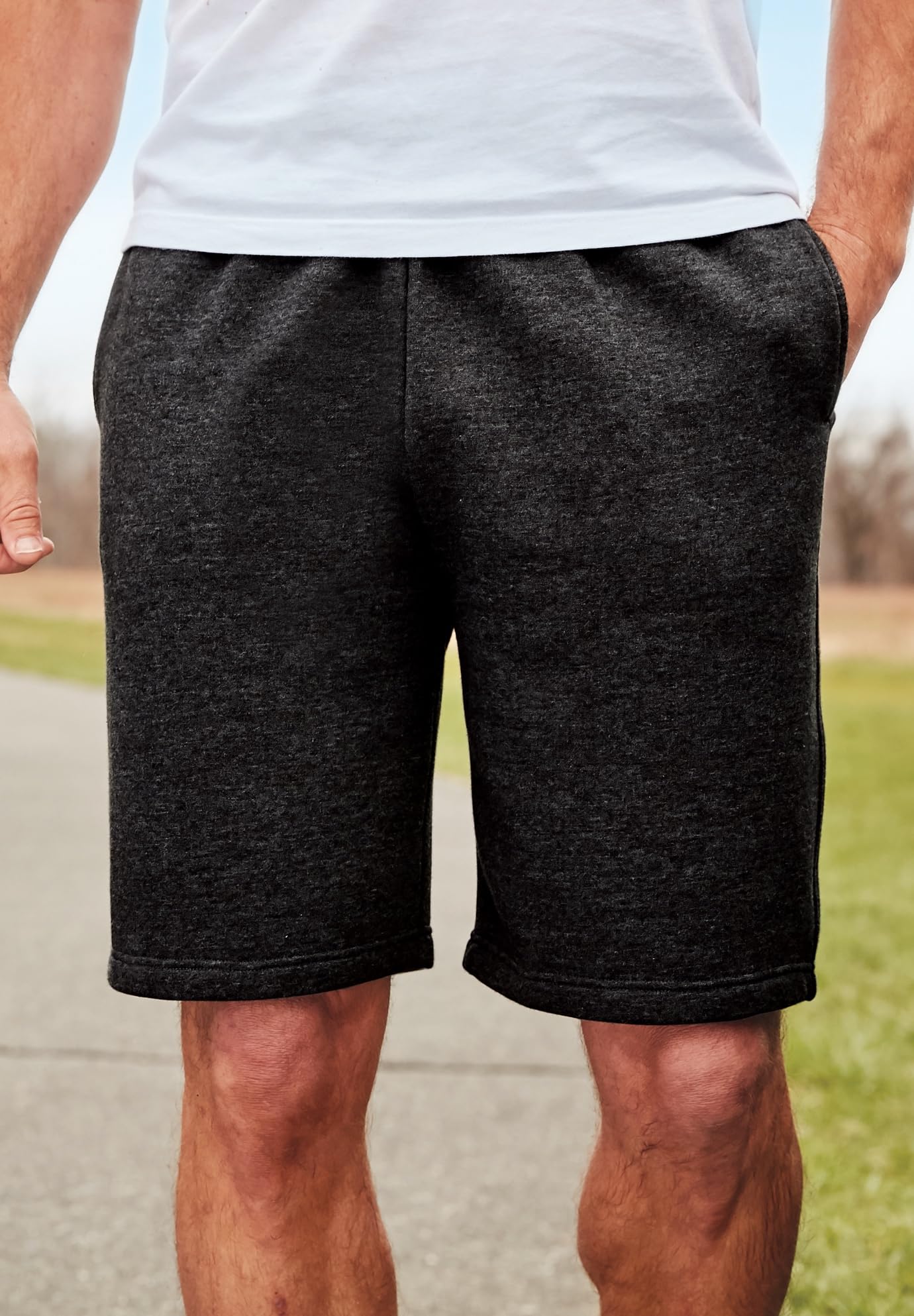 KingSize Men's Big & Tall Comfort Fleece Shorts - Soft Lounge Shorts for Tall Men, Relaxing at Home, Sleepwear & Casual Wear