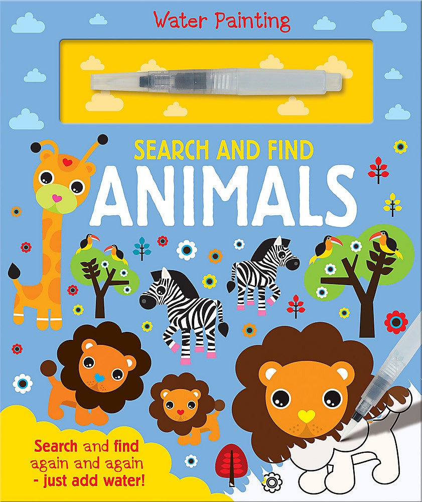 Animals Paint with Water Search & Find Book - Fun Educational Activity for Kids, Toddlers & Preschoolers - Perfect for Travel, Road Trips & Quiet Time Play