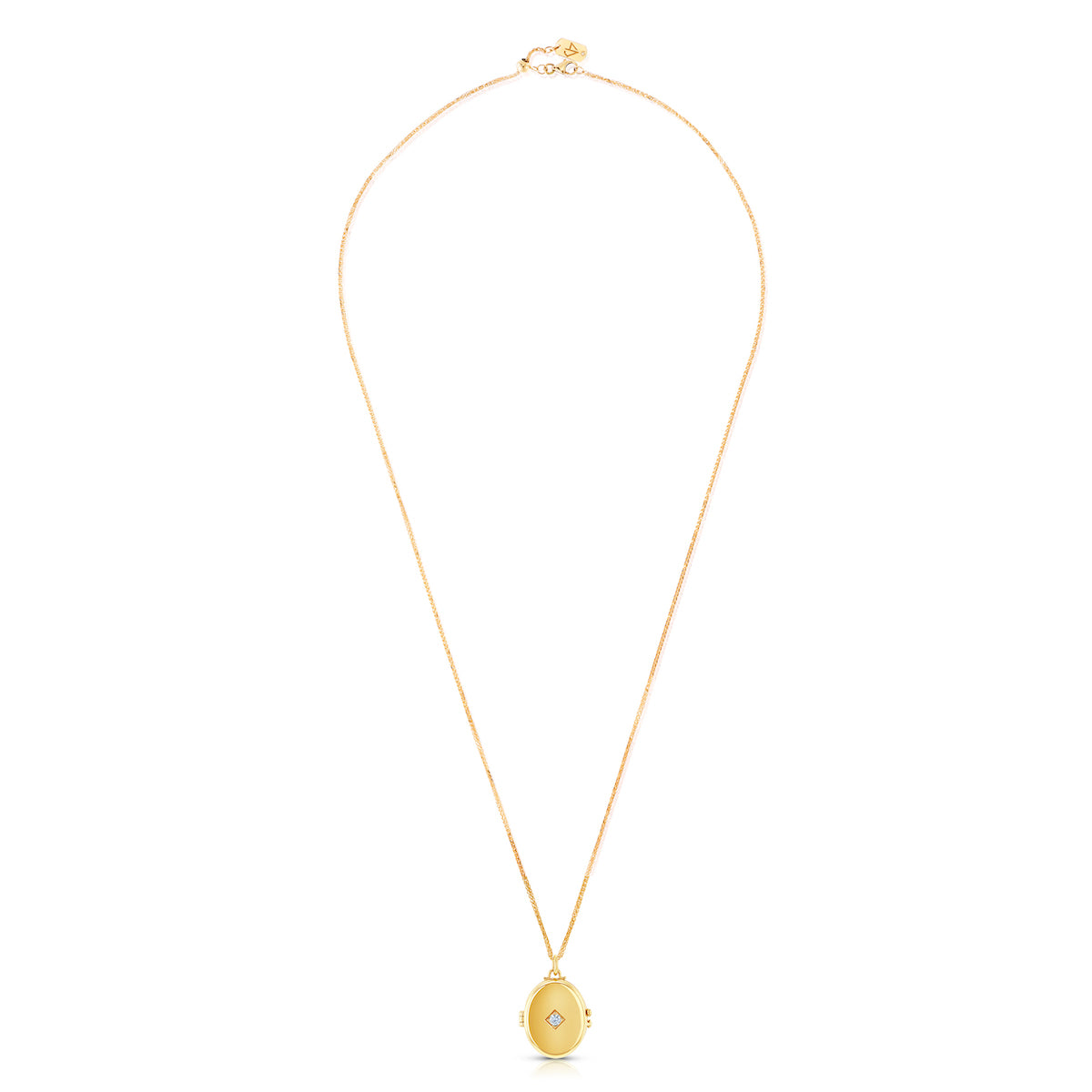 Single Diamond Locket Necklace - Elegant 14K Gold Pendant for Women | Perfect for Valentine's Day, Anniversary & Special Occasion Gifts