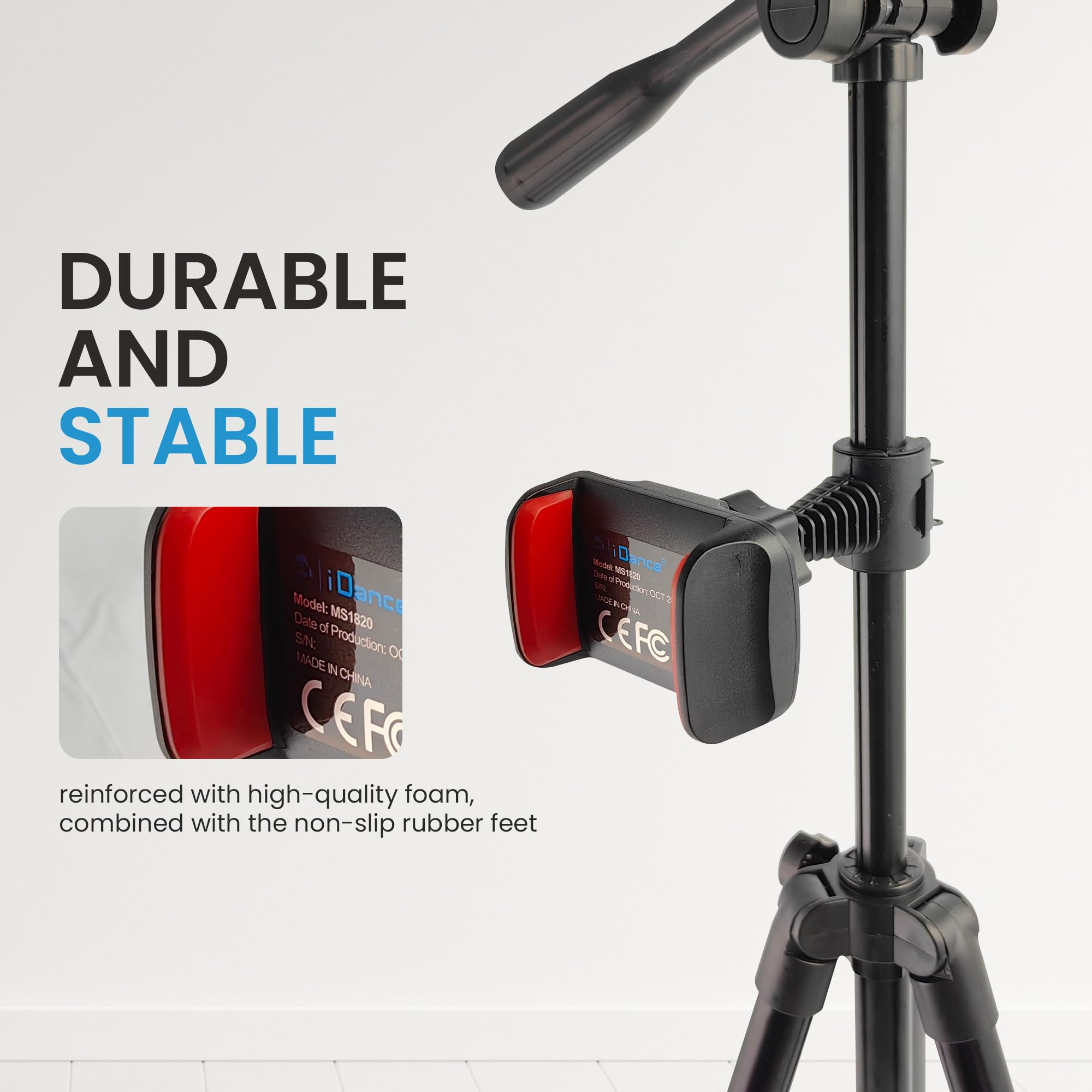 Universal Car Phone Holder MS1820 - Easy Lock & BT Wireless Remote Control, Compatible with All Smartphones, Perfect for Hands-Free Driving, Vlogging, and GPS Navigation