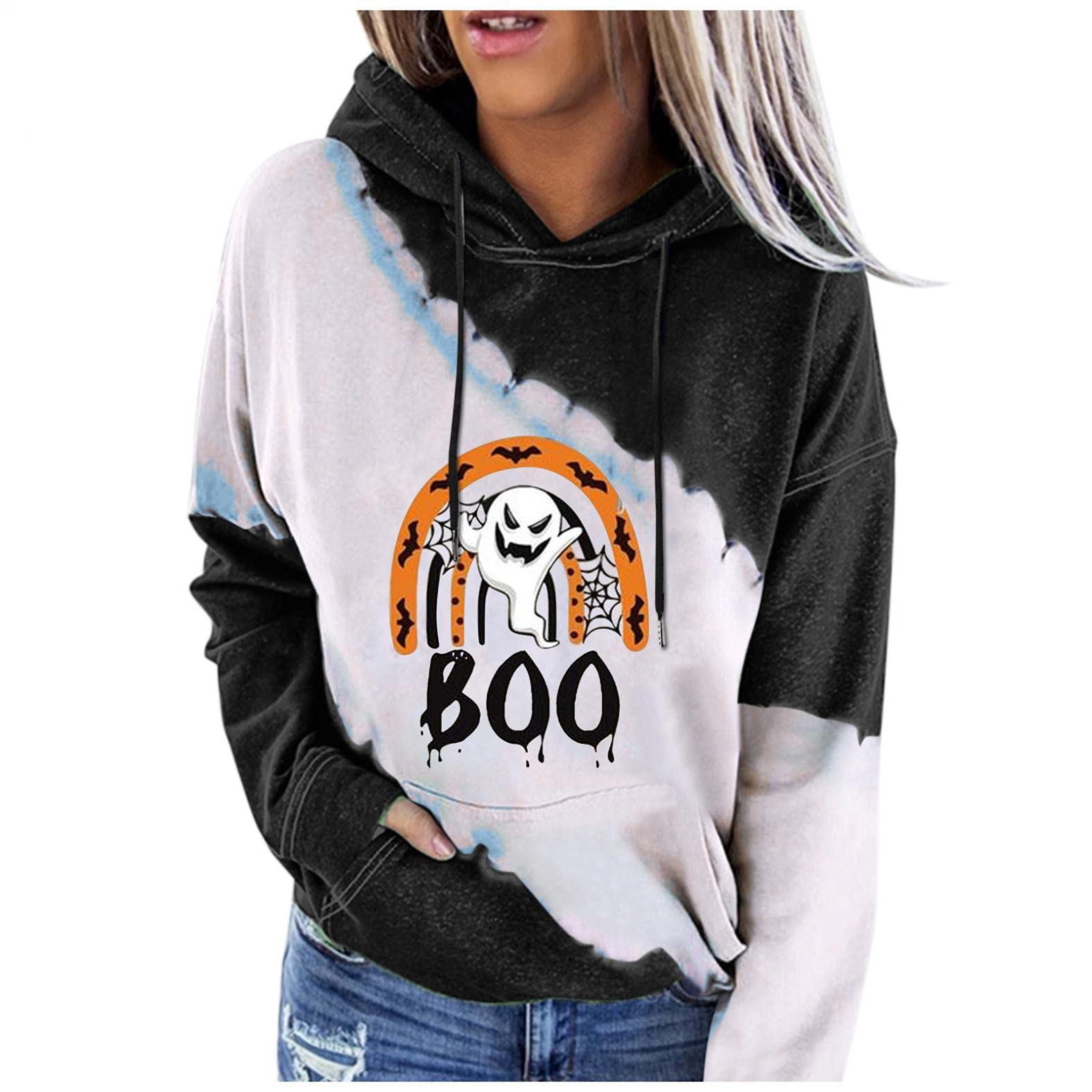 Women's Tie-Dye Printed Hoodies - Long Sleeve Drawstring Pullover Sweatshirt with Hood | Casual Wear, Street Fashion, Loungewear, Yoga & Outdoor Activities