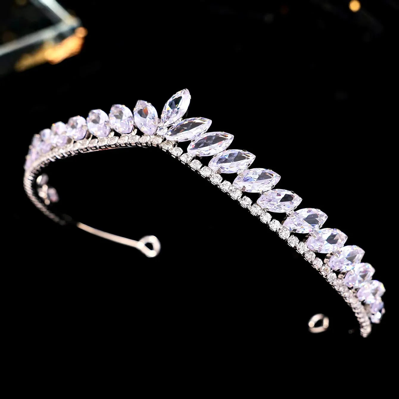 Elegant Wedding Tiara with Cubic Zirconia – Perfect for Brides, Bridesmaids, and Special Occasions