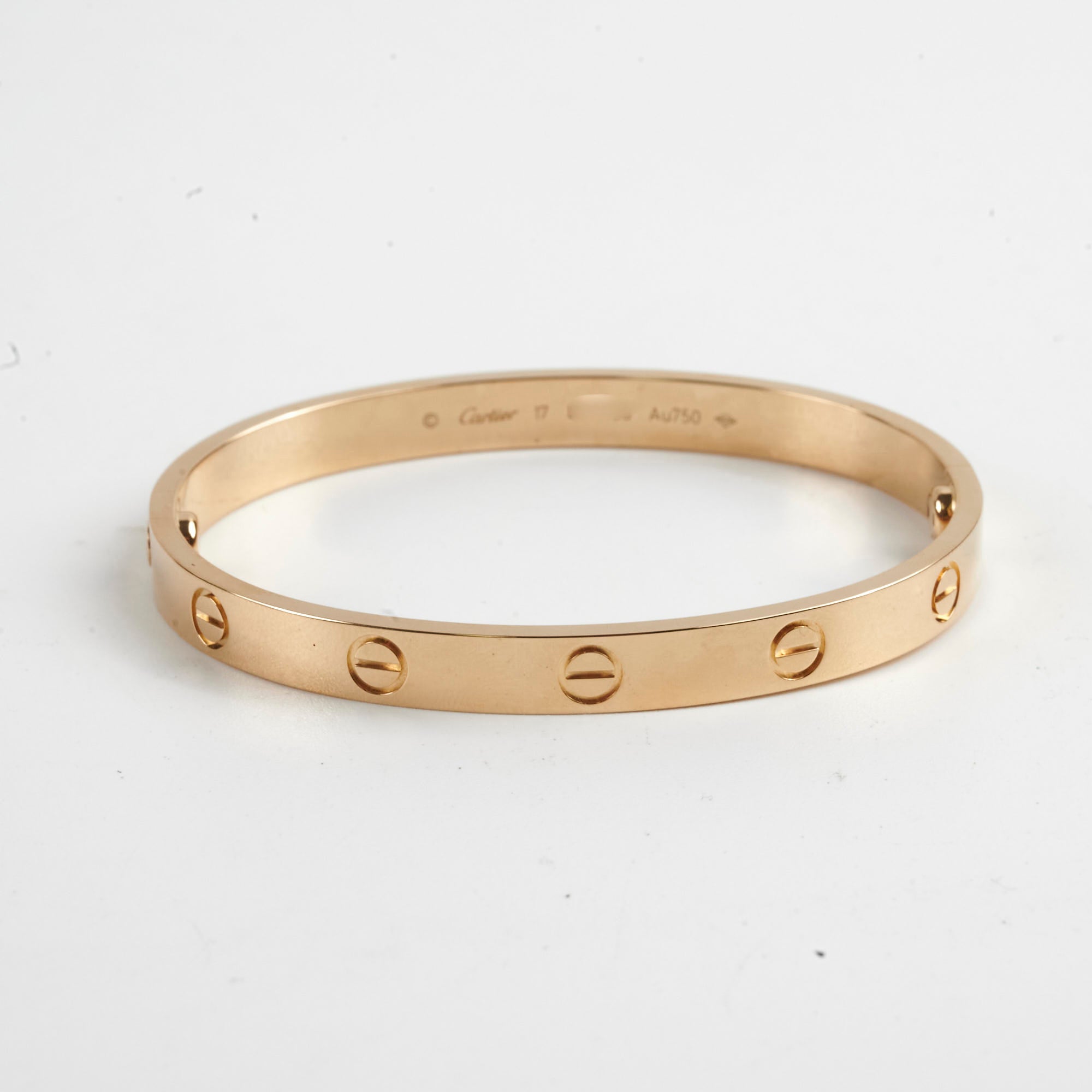 Cartier Love Bracelet Size 17 in 18K Yellow Gold - Authentic 2020 Luxury Jewelry for Anniversary Gifts & Special Occasions