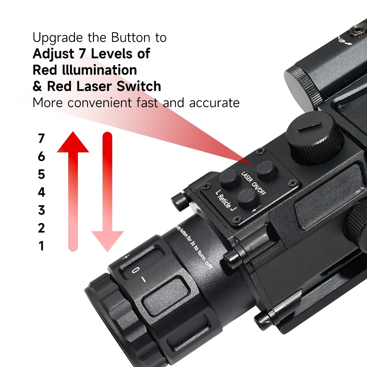 4X32 Tactical Prism Scope with Red Laser - Reflex Optical Rifle Sight for Hunting, Airsoft & Crossbow | Durable Short Riflescope for Outdoor Shooting & Tactical Use