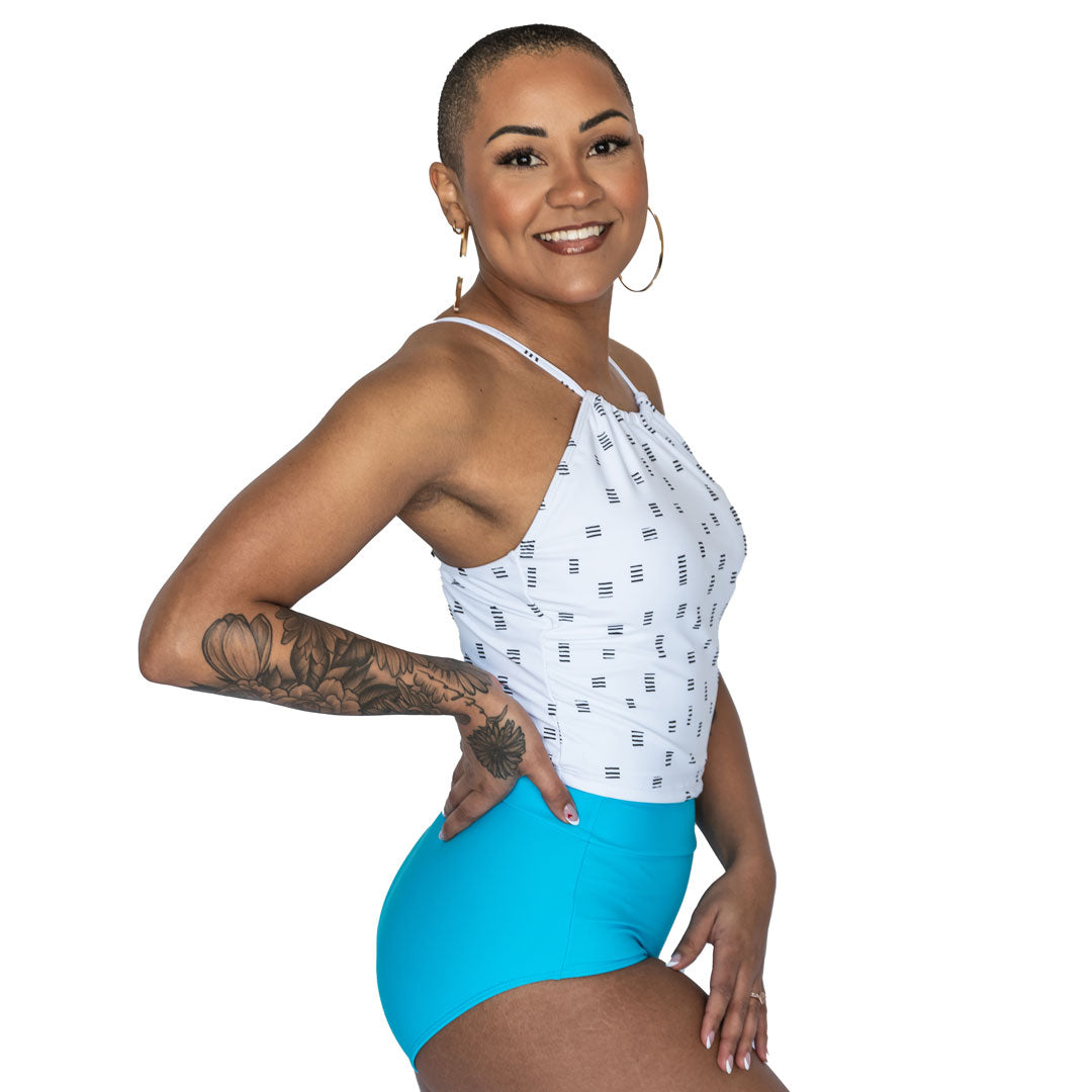 High Neck Tankini Top for Women - UPF 50+ Swimwear, Modest Bathing Suit for Beach & Pool - Perfect for Surfing, Swimming & Summer Vacations