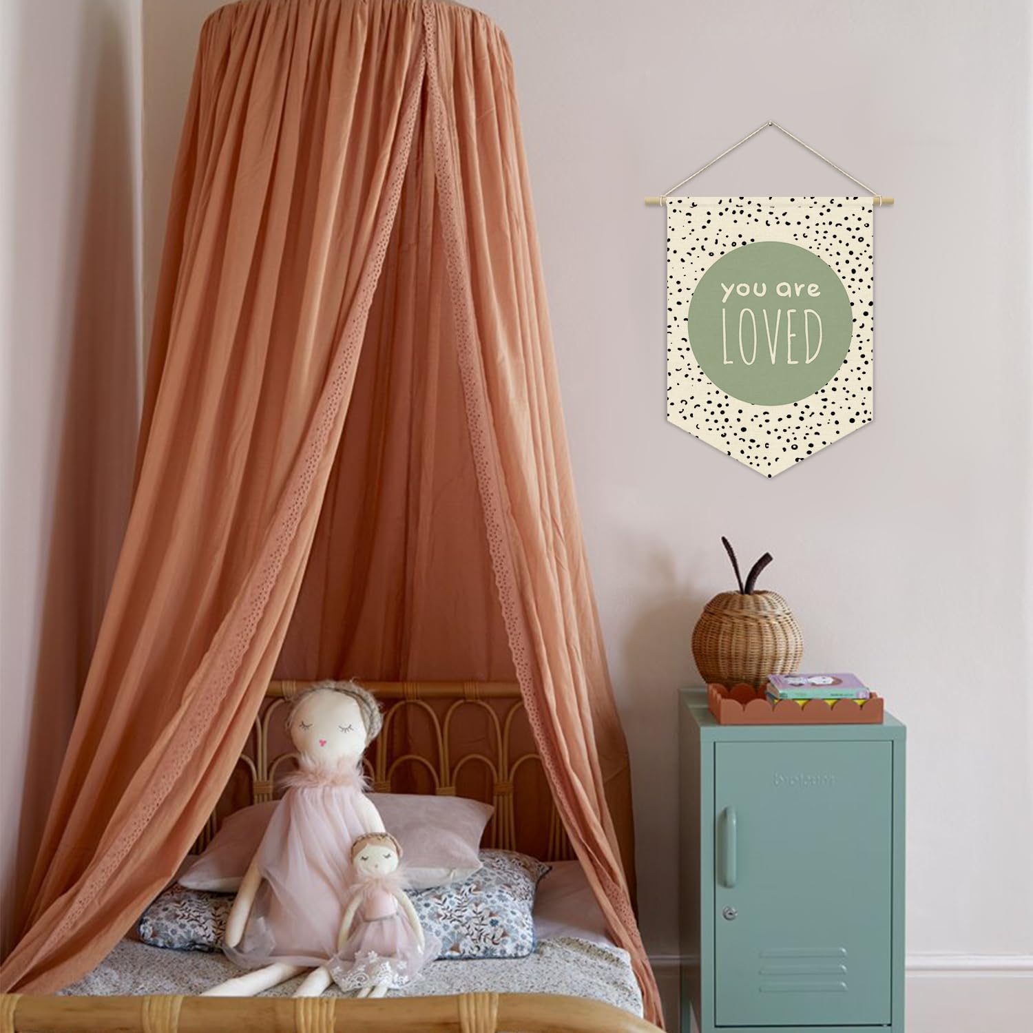 Sage Green Inspirational Canvas Banner - Nursery & Kids Room Decor for Playroom & Homeschool