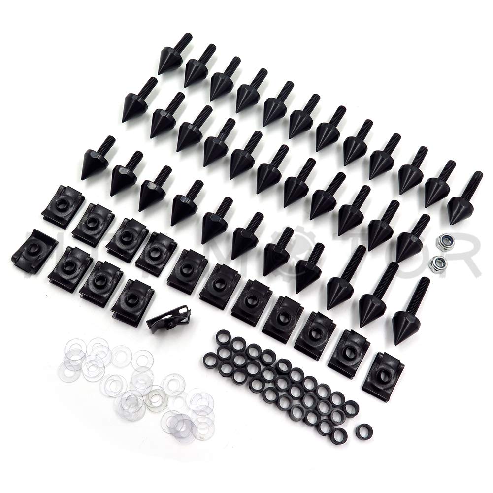 Black Spike Fairing Bolts Kit for 2004-2006 YZF R1 - Motorcycle Accessories