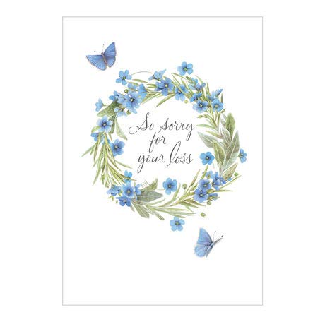 Hallmark Business Bulk Sympathy Cards - 100 Pack Butterfly & Wreath Design by Marjolein Bastin | Thoughtful Condolence Greeting Cards for Funeral, Memorial & Loss | Perfect for Offices, Hospitals & Churches