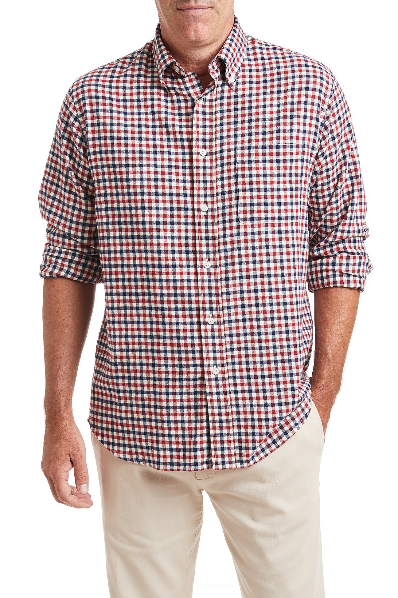 Chase Shirt Barrington Check Red Flannel Shirt for Men - Soft & Comfortable Plaid Shirt for Casual Wear, Outdoor Activities & Fall Fashion