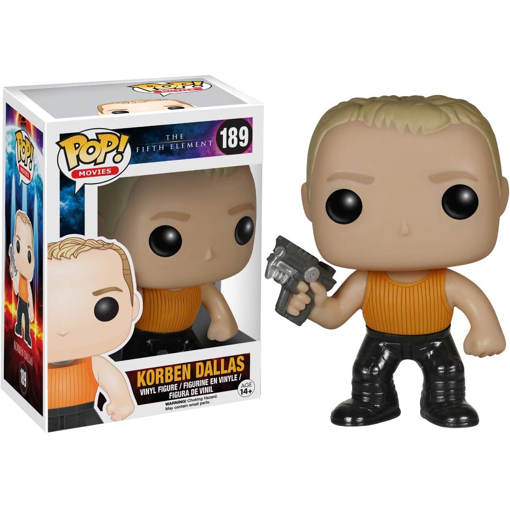 Funko Pop! Movies Vinyl Figure - Korben Ballas Collectible with Graphic Protector Bundle (189-05217-B) - Perfect for Movie Fans & Pop Culture Collectors
