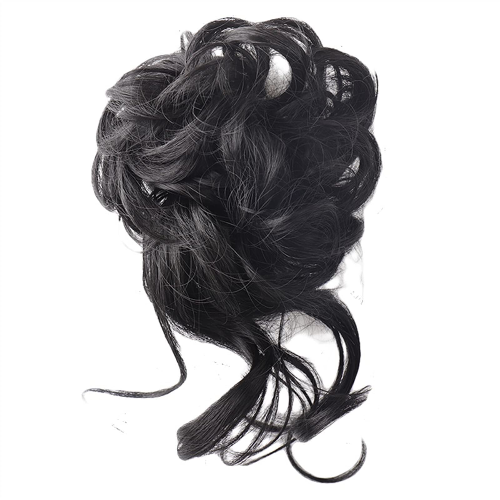 SUNESA Hair Scrunchies for Women - 6 Pack Synthetic Hair Ties for Messy Buns, Ponytails & Updos | No-Slip Clip-on Hair Chignon Extensions | Fashion Hair Accessories for Work, Gym & Everyday Wear