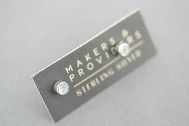 4mm Silver Stud Earrings with Genuine Moonstone - Elegant & Hypoallergenic Jewelry for Women | Perfect for Everyday Wear, Gifts & Special Occasions