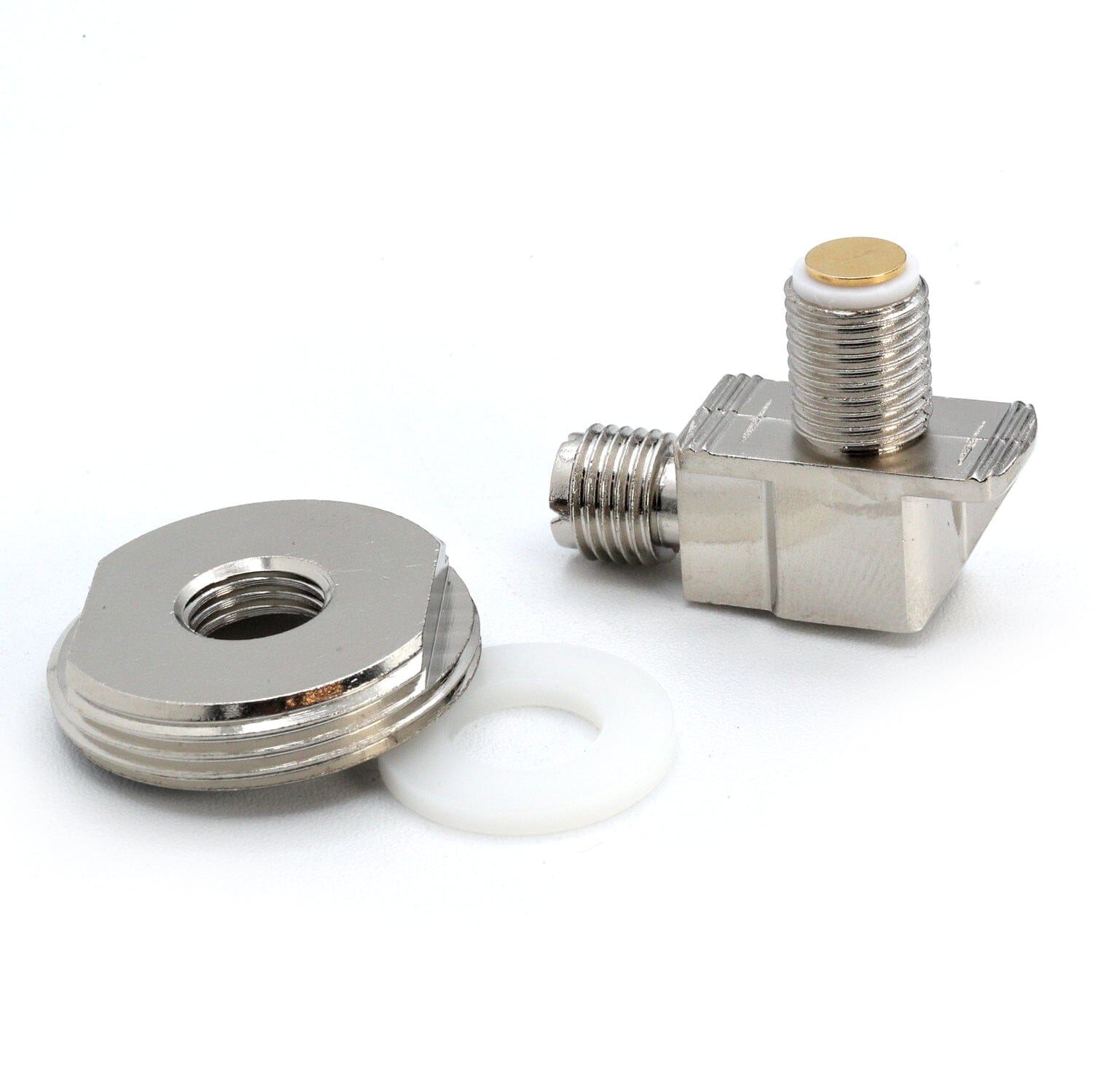 NMO Bulkhead Mount with Mini UHF Female Connector - Waterproof Antenna Mount for Marine, RV & Off-Road Vehicles