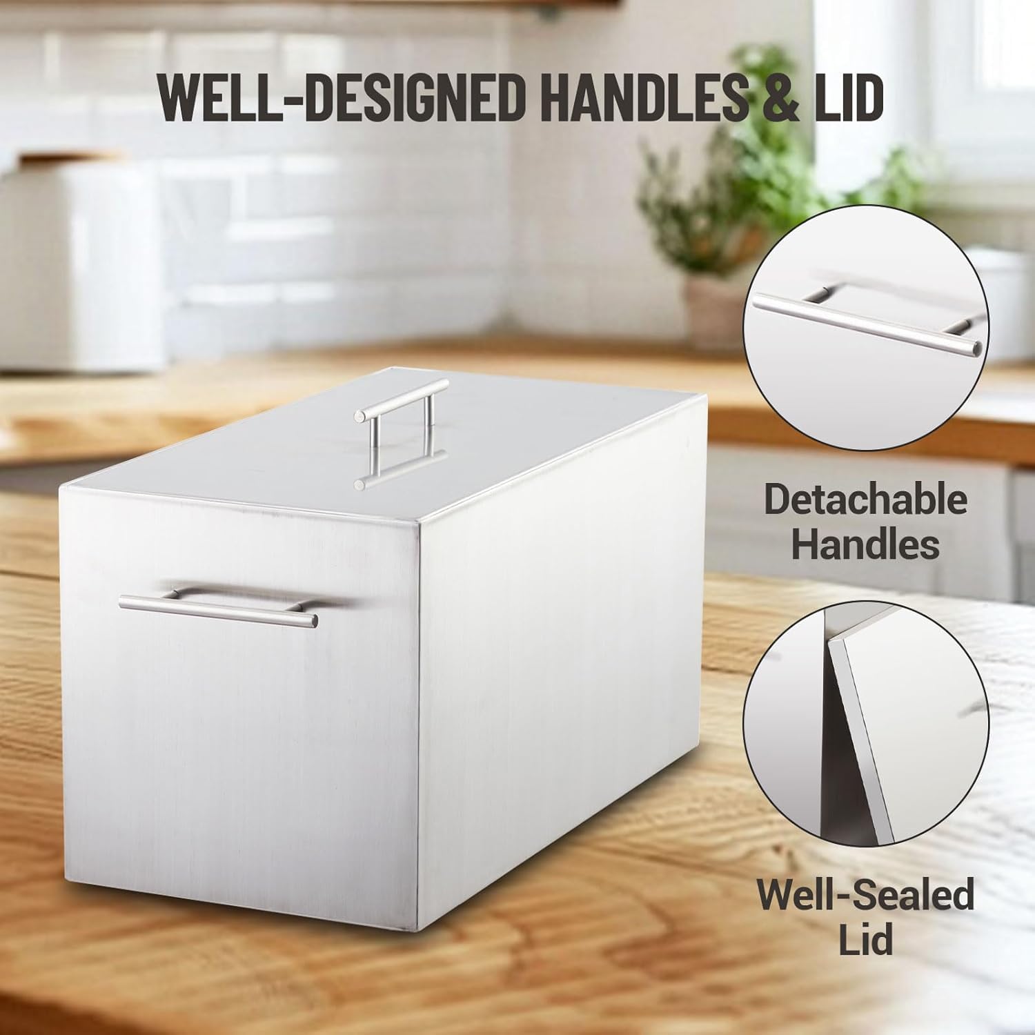 Premium 15 Quart Water Bath Canner - 304 Stainless Steel Stovetop Canning Pot with 2 Racks, Flat Bottom Design for Home Canning - Perfect for Preserving Jams, Pickles & Fruits (Holds 15 Quart Jars) - Ideal for Home Cooks, Farmers Market Sellers & Food Preservation Enthusiasts