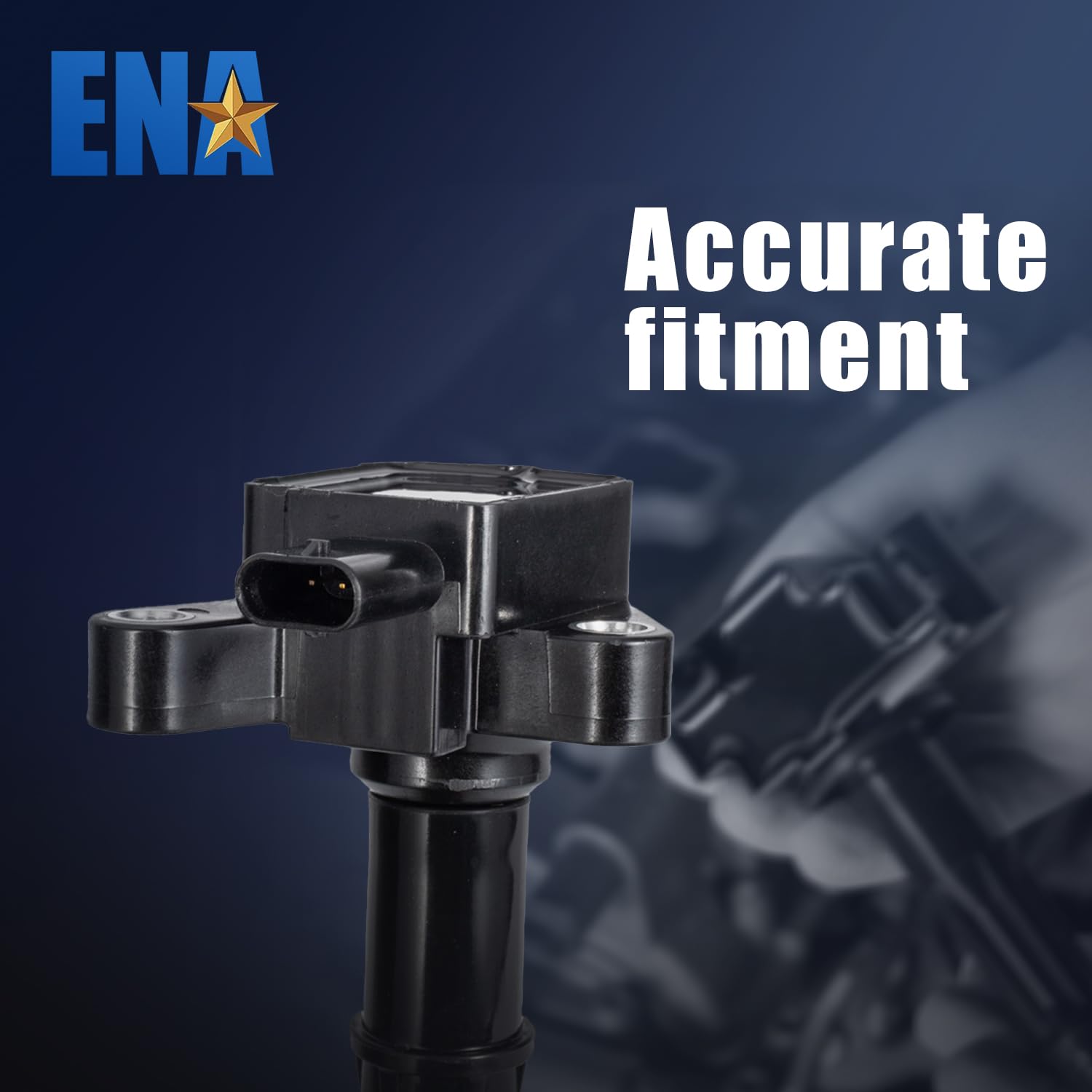 ENA Ignition Coil Pack Compatible with Ford 2013-2016 Escape, 2014-2019 Fiesta, 2013-2014 Fusion, 2014-2016 Transit Connect 1.6L - Replacement for UF674 1762724 1832313 26024066 BM5G-12A366-CA - Perfect for Engine Performance & Smooth Driving