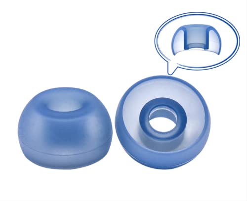 Zotech 4-Pair Replacement Eartips for Samsung Galaxy Buds 2/Plus, Powerbeats 2/3/Pro, Beats Studio Buds, Sony WF-1000XM3/XM4, Jabra Elite 65t & Echo Buds - XS/S/M/L Sizes in Navy Blue | Noise Isolation Comfort Fit for Workouts, Commuting & Travel