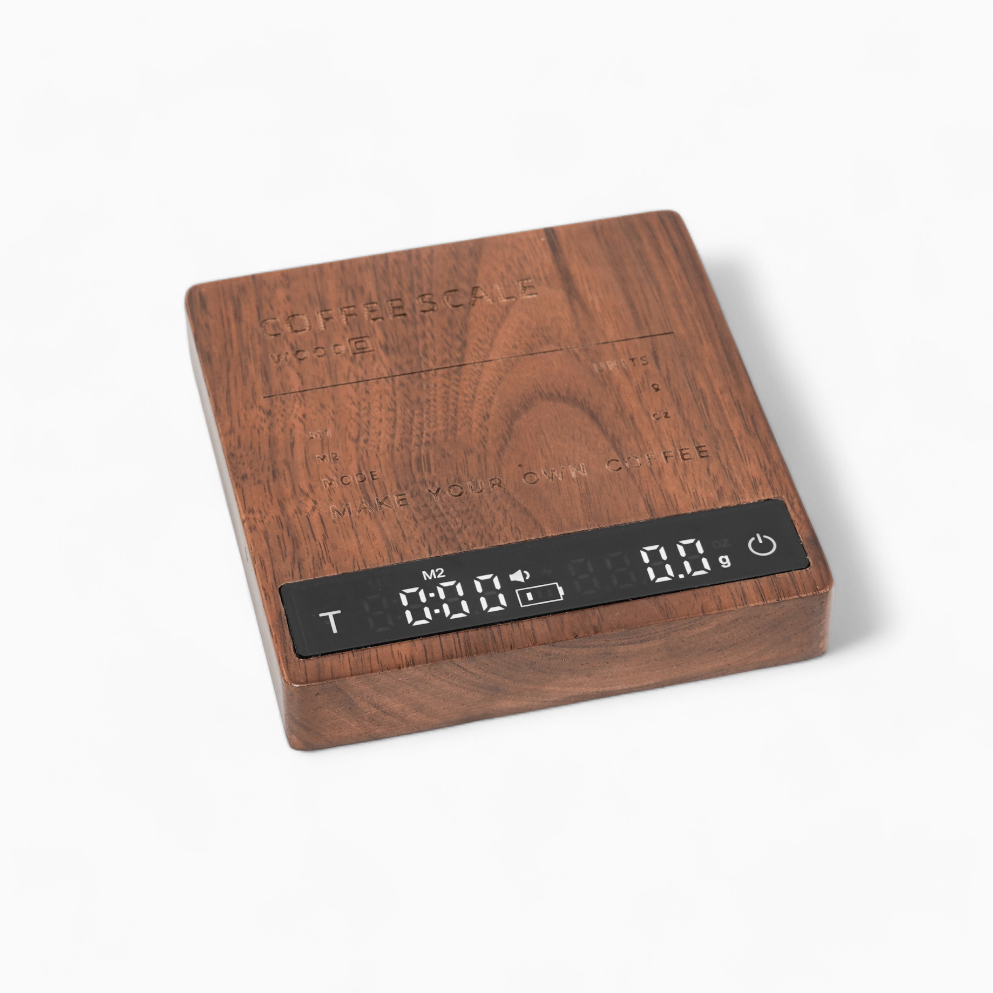 High Precision Digital Wooden Coffee Scale with Touch Sensor - Perfect for Pour Over, Espresso, and Home Brewing | MUVNA