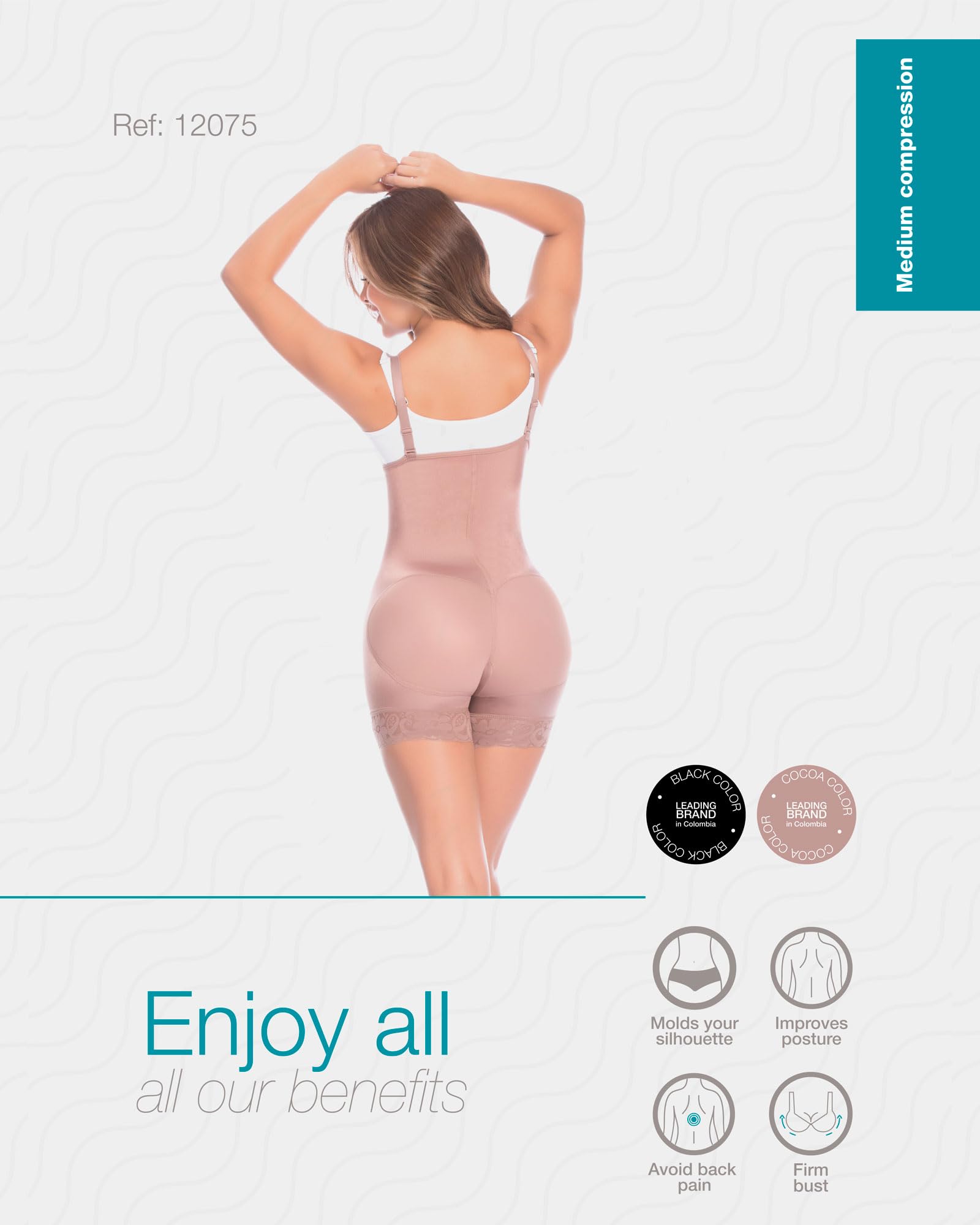 DELIÉ by Fajas DPrada 09075 Colombian Postpartum Girdle - Full Body Shaper for Women - Slimming Waist Trainer & Tummy Control Shapewear for Post Pregnancy Recovery & Everyday Wear