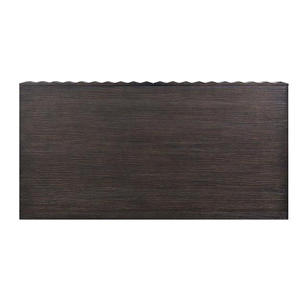 Walnut & Gold Textured Coffee Table with Hidden Drawers - Modern Living Room Furniture for Small Spaces & Home Decor