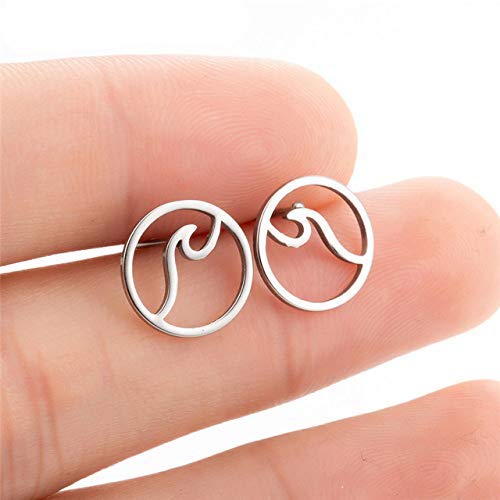 Tiny Wave Stud Earrings for Women - Beach Jewelry for Summer Outfits